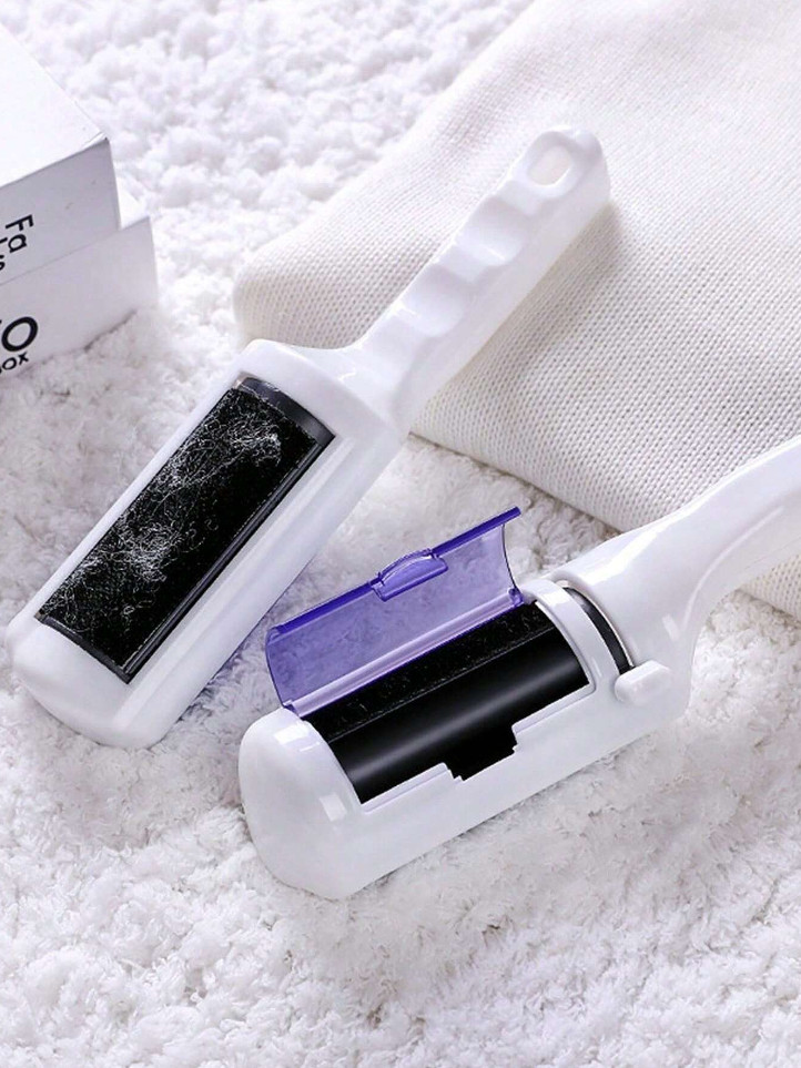 1pc Portable Lint Roller Static Brush Dry Cleaning Sticky Hair Remover Tool