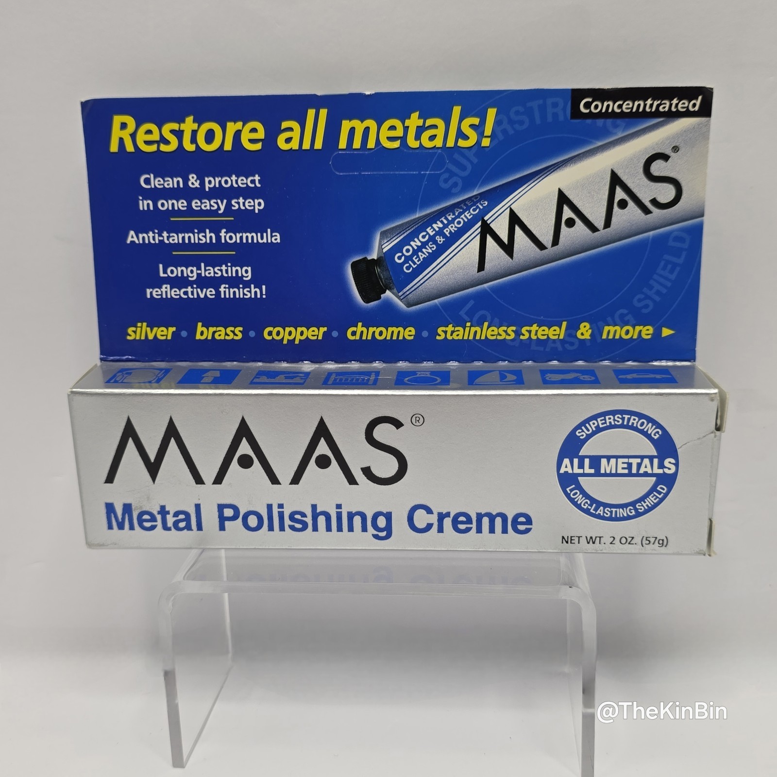 MAAS Metal Fine Polishing Cream All Metals Concentrated 2 oz Tube Full USA Made