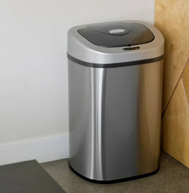 Nine Stars 21Gallon Stainless Steel Automatic Trash Can Hands-Free Motion Sensor