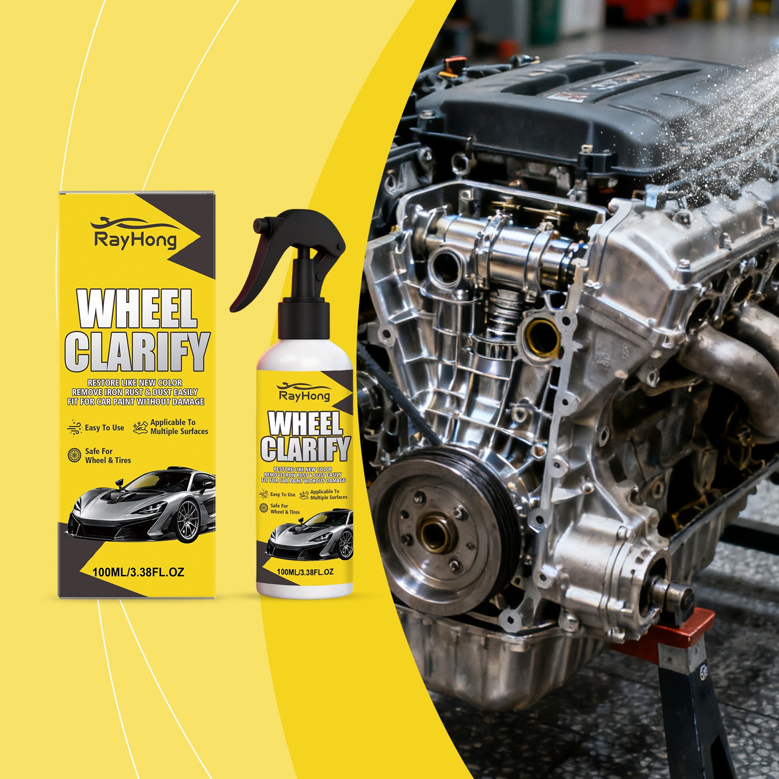 1~5PCS Automotive Rust Remover Spray, Wheel Clarify, Anti-Rust Lubricant Spray