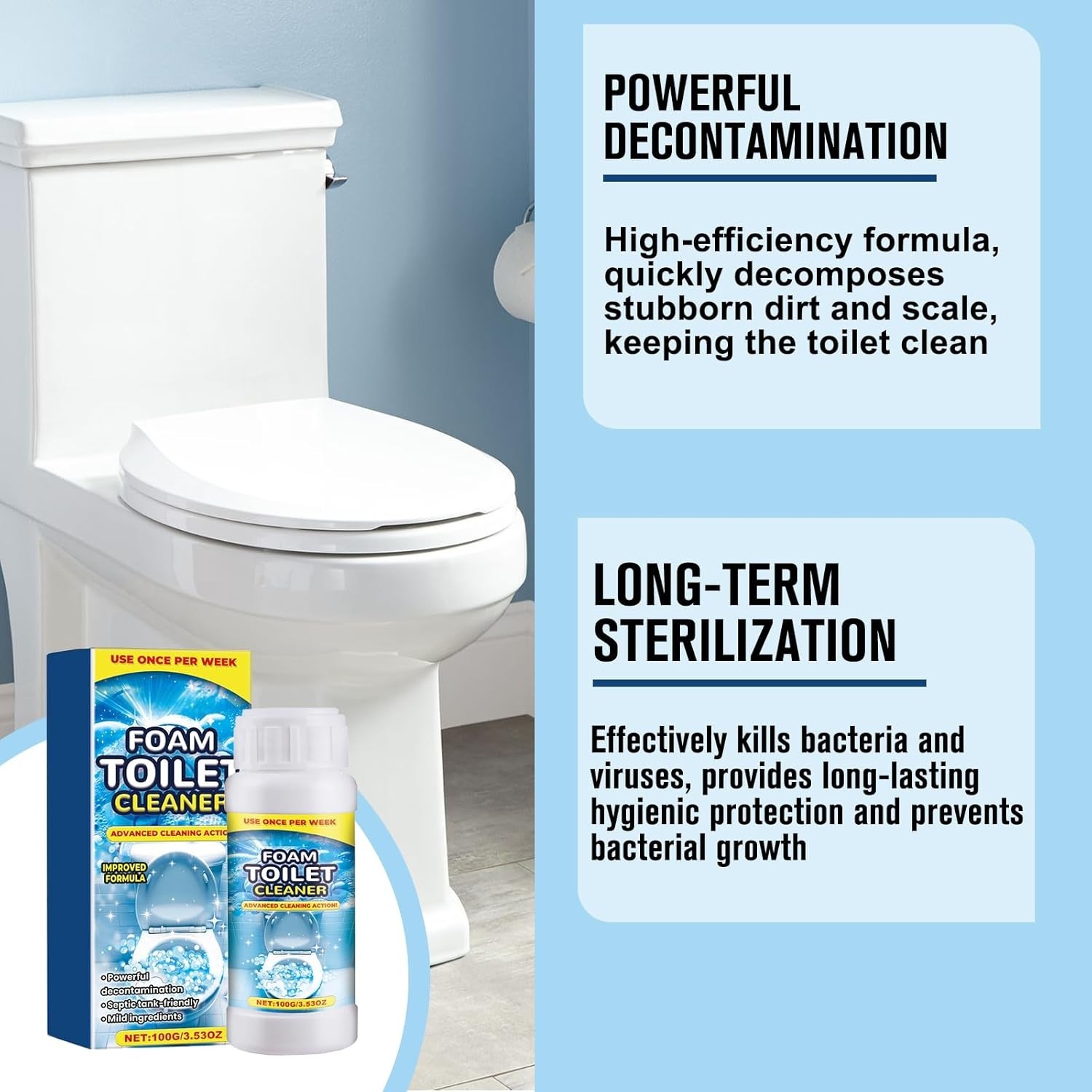 Foam Toilet Cleaner, 2025 NewToilet BowlCleaner, Advanced Toilet Cleaner for …