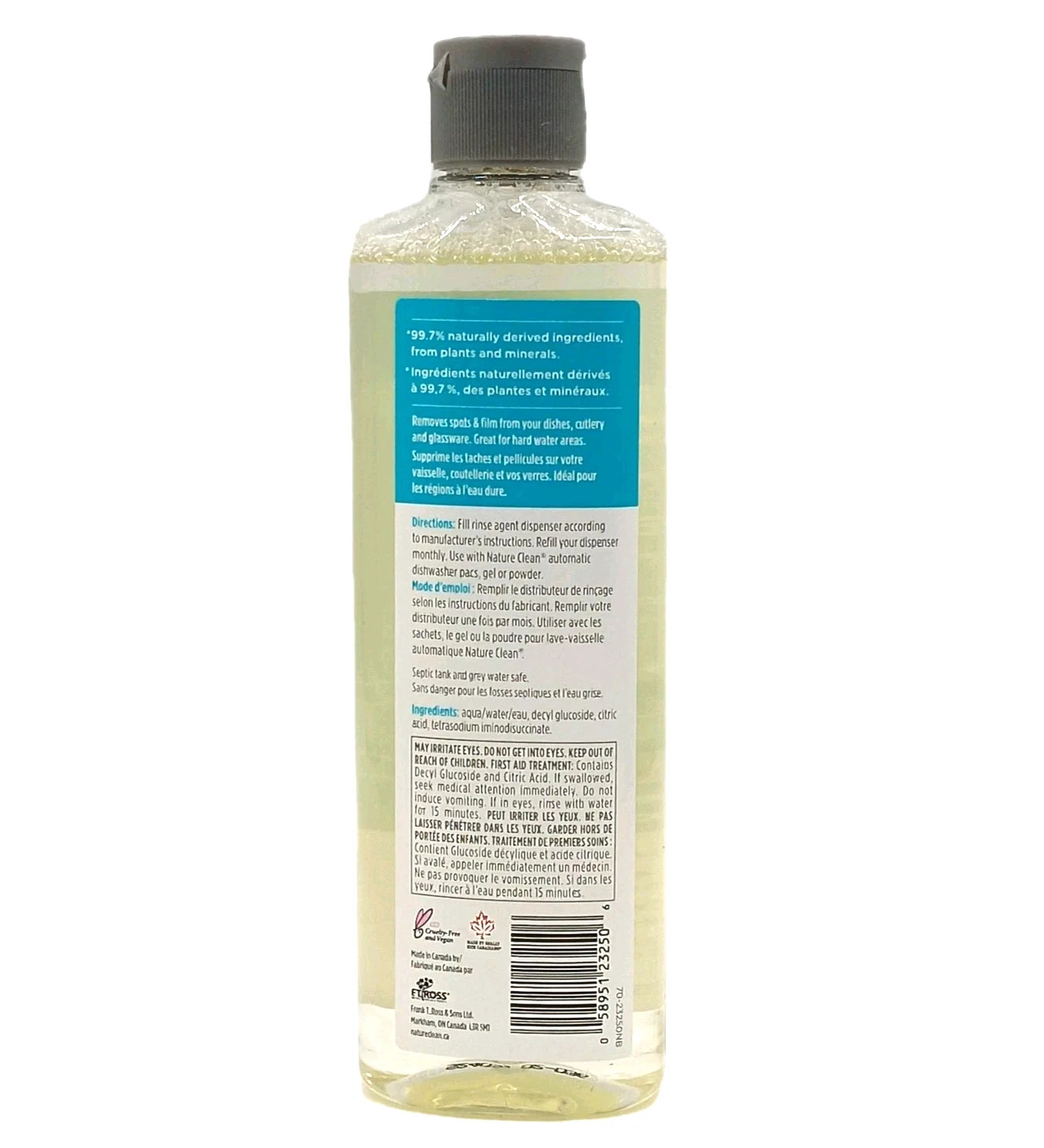 Nature Clean Automatic Dishwasher Rinse Agent Natural – 8 fl oz