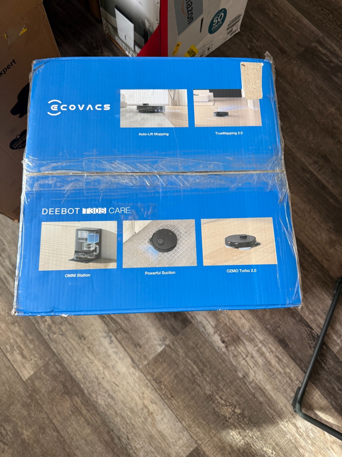 ECOVACS DEEBOT T30S Robot Vacuum and Mop, 11000Pa, Hot Water Mop Washing