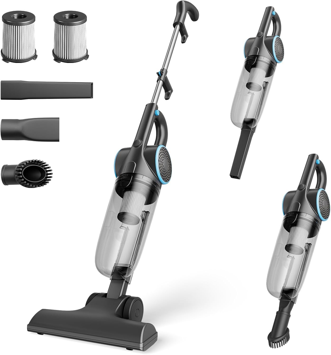 Corded Vacuum Cleaner, 600W 25KPa Powerful Stick Vacuum for Home Pet Hair | 2-in