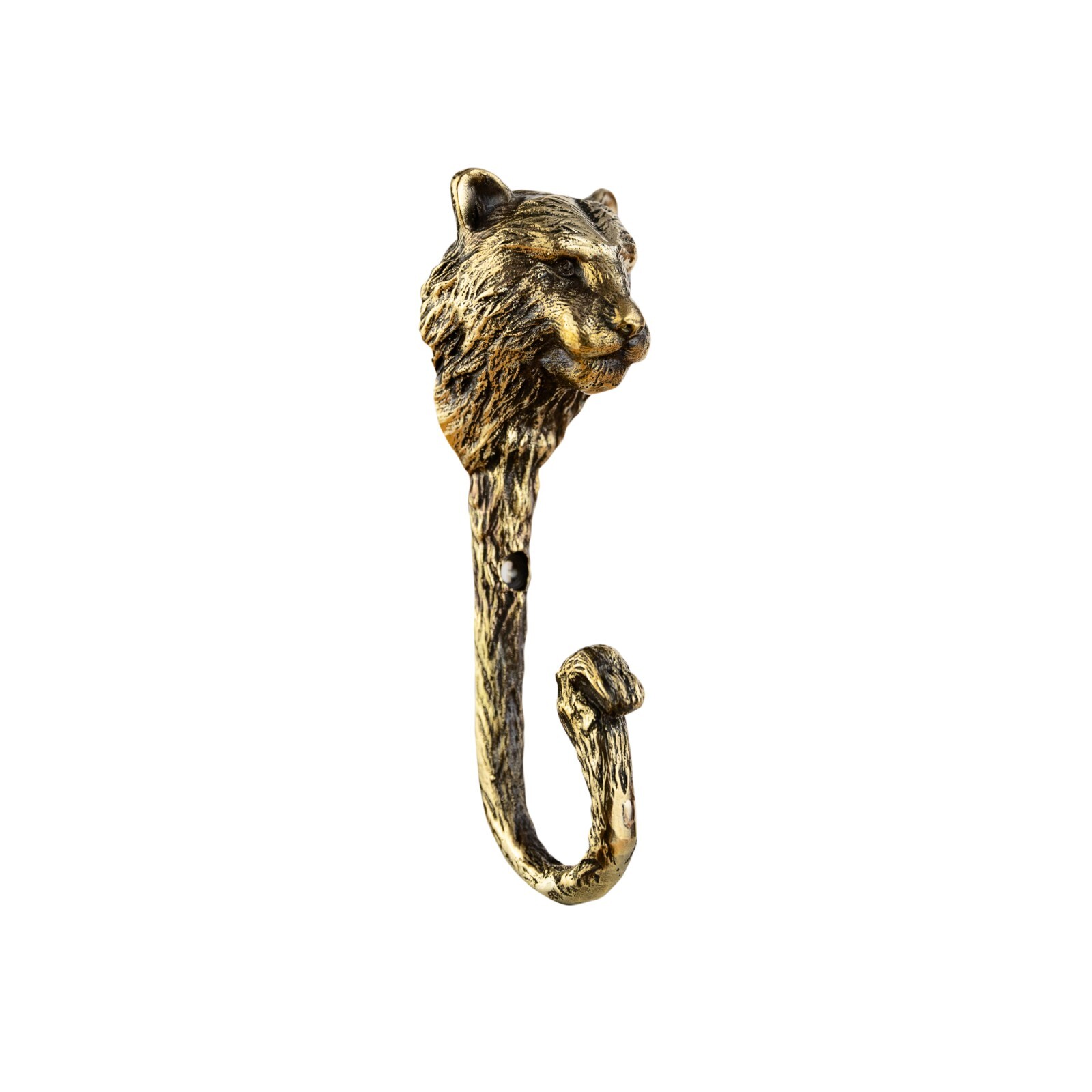 Tiger Wall Hook, Coat Hook, Strong Brass Tiger Head Hook, Bathroom Hook.
