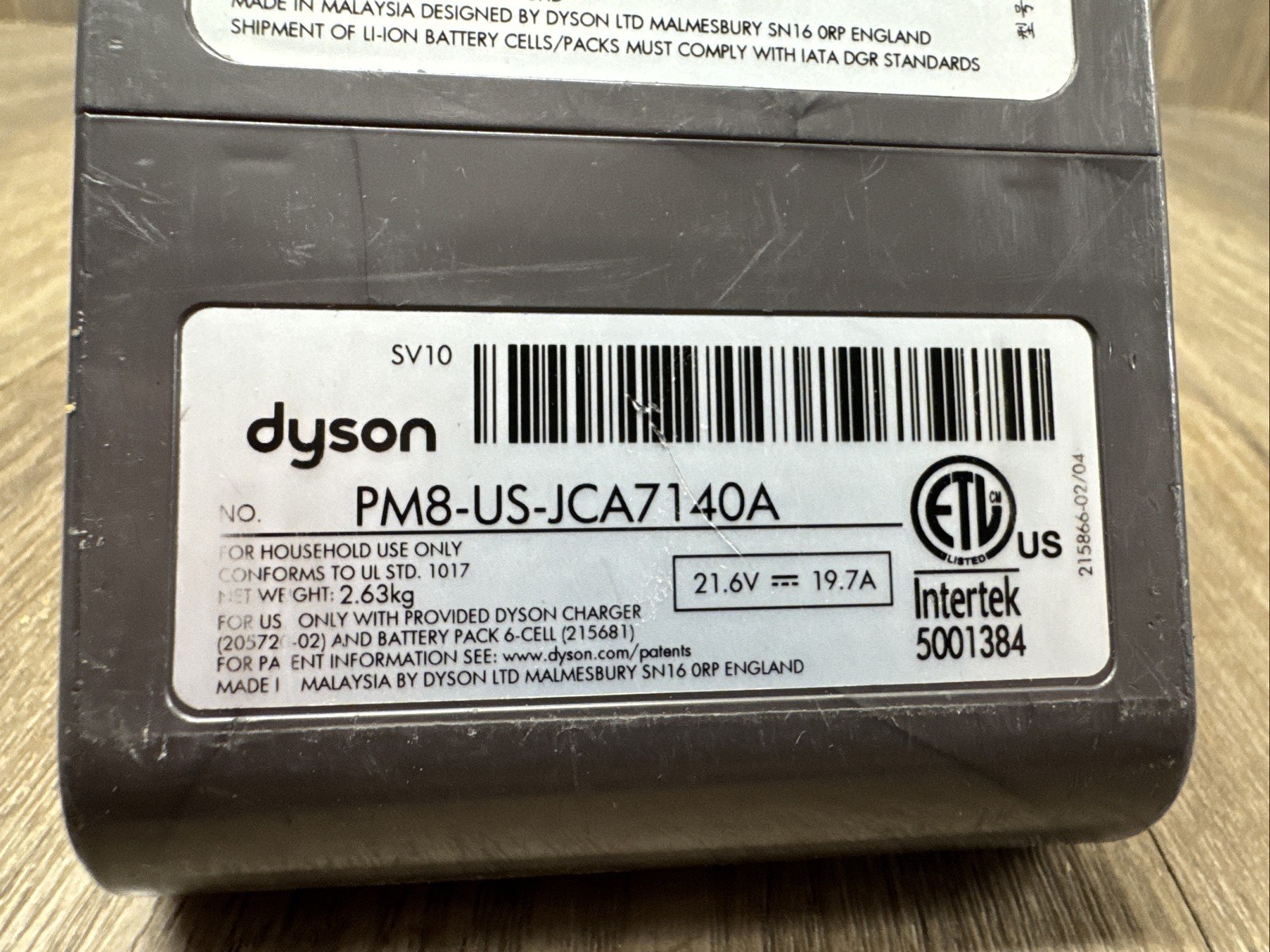 Original Genuine Dyson Battery Pack 6 Cell 215681 TT9-US-PGD4533A 21.6V 2800mAh