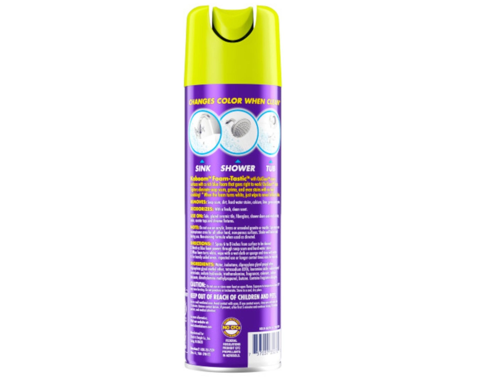 OxiClean Foam-Tastic Bathroom Cleaner, Citrus Scent, 19 oz Spray 3 Pack
