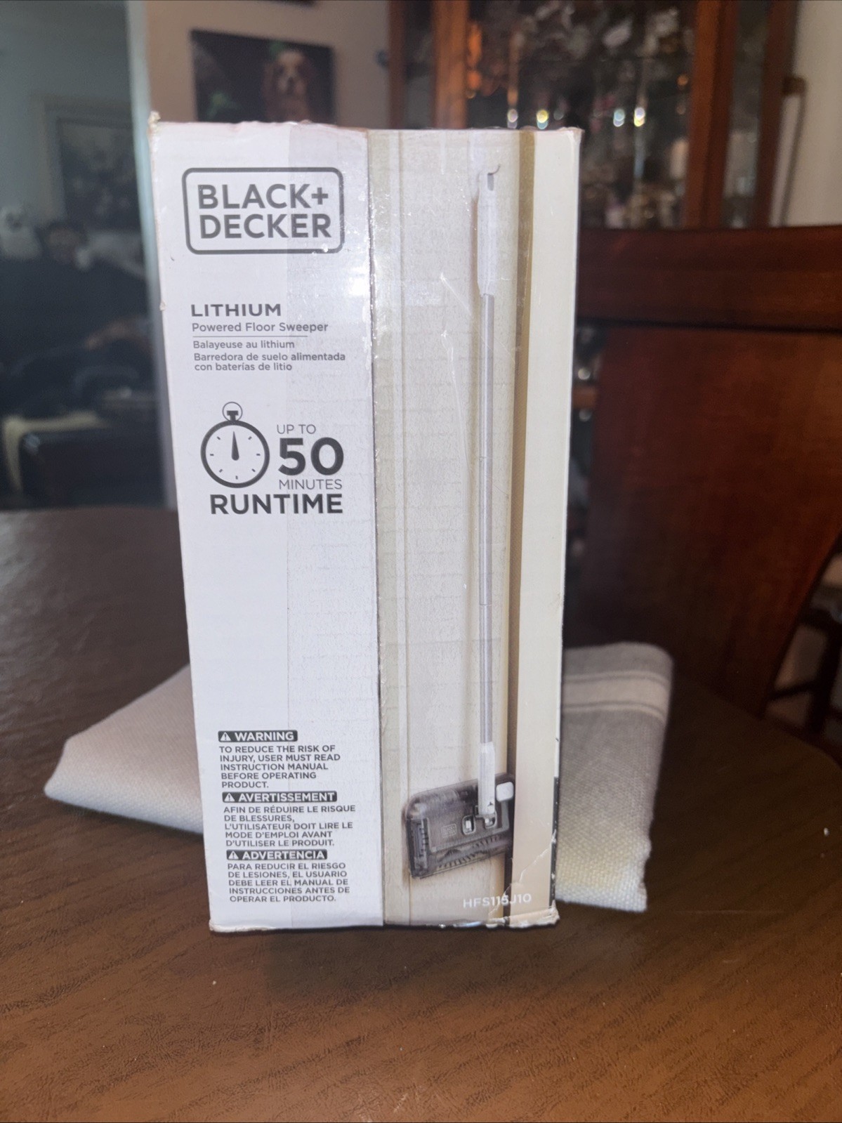 BLACK+DECKER Carpet Sweeper 50 Minute Lithium Floor Sweeper, Multi-Surface New