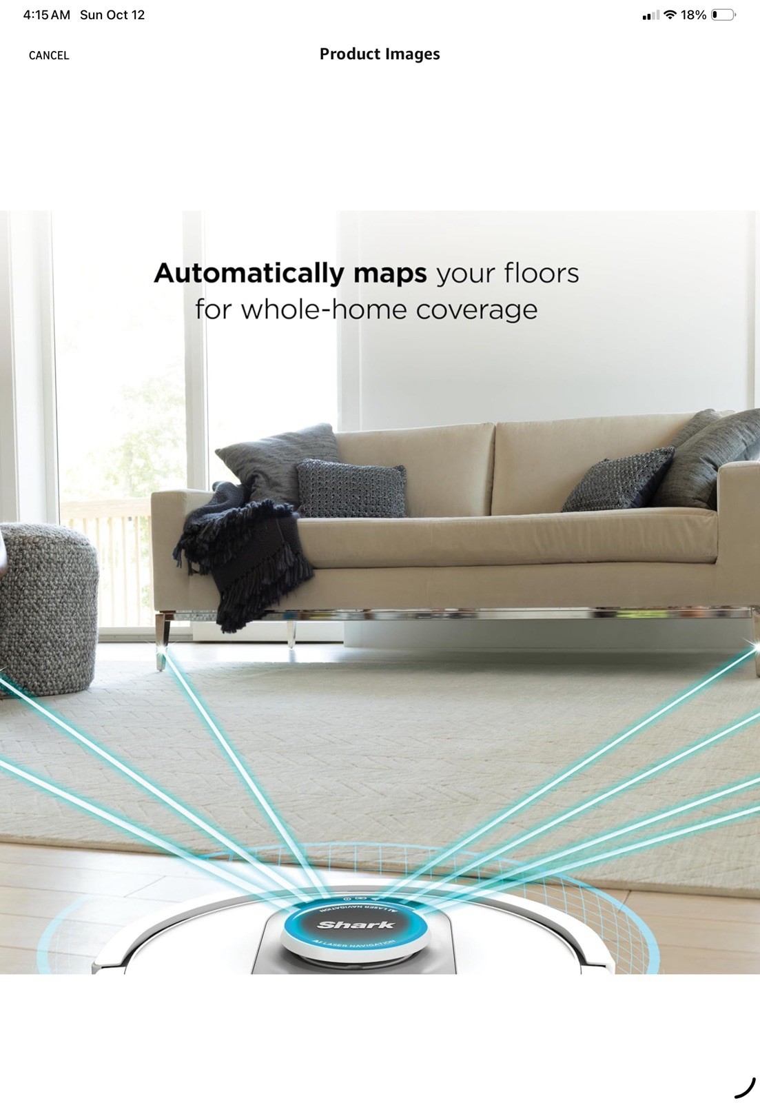 Shark AI Ultra Voice Control Robot Vacuum with Matrix Clean Navigation