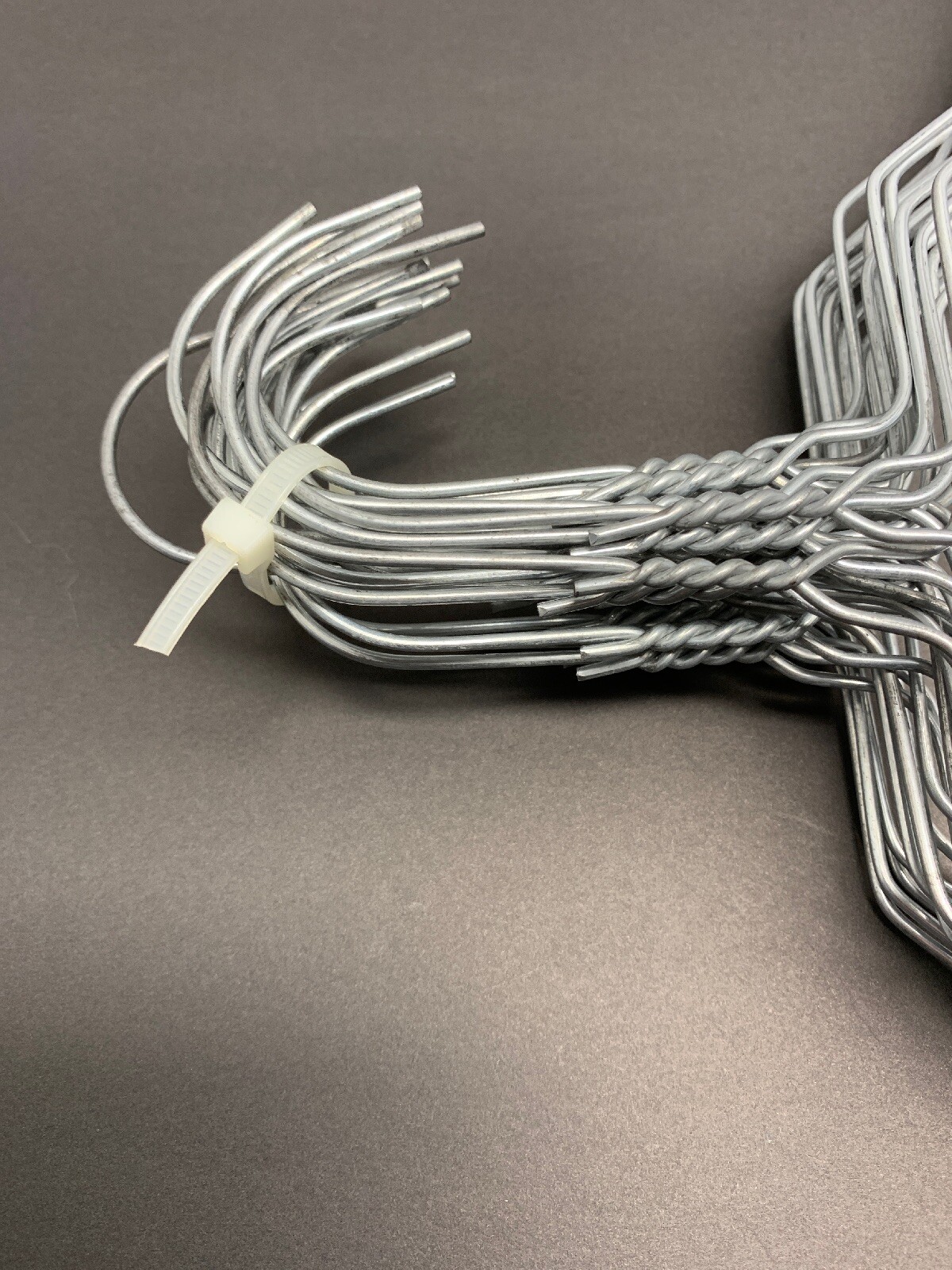 50 Silver Metal, Wire, Clothes, Coat, Uniform, Hangers, Adult, 14.5 inch