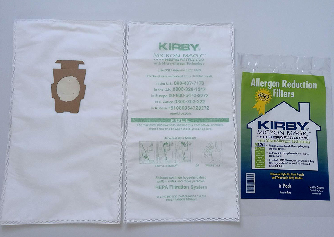 Kirby 6 Cloth Sentria Hepa Micron Magic Ultimate G + 1 Free Belt Vacuum Bags