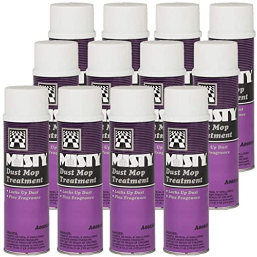 MISTY Dust Mop Treatment Spray – 18 oz (Case of 12) 1003402 – Janitorial Grade,