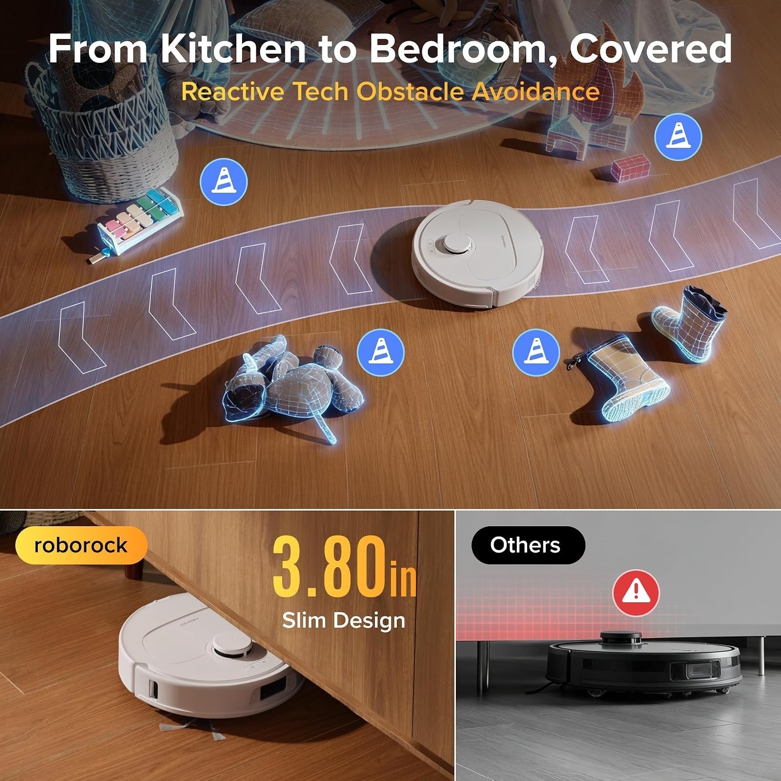 Roborock Qrevo S Pro Robot Vacuum and Mop, 18500Pa Suction