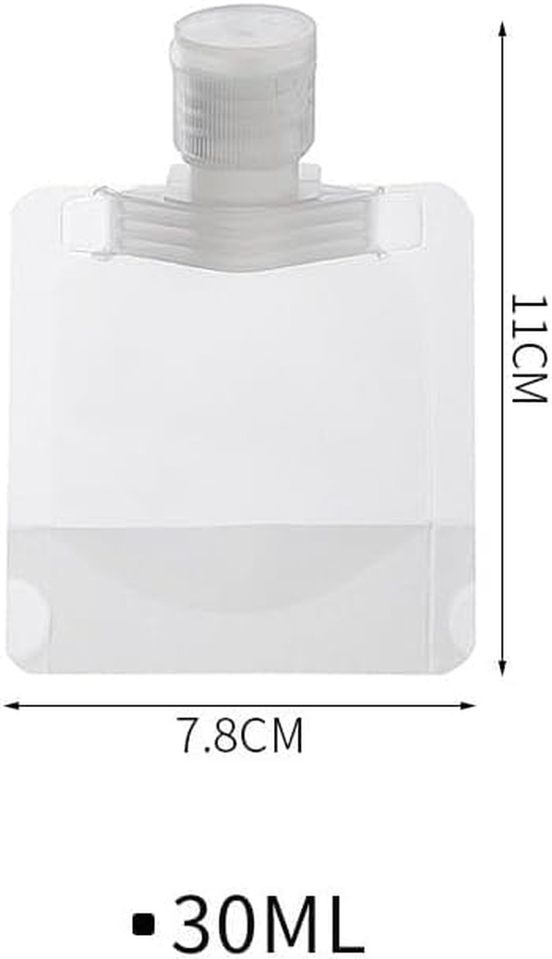30Ml Travel Size Refillable Squeeze Pouches – 10 Pack Transparent Bags