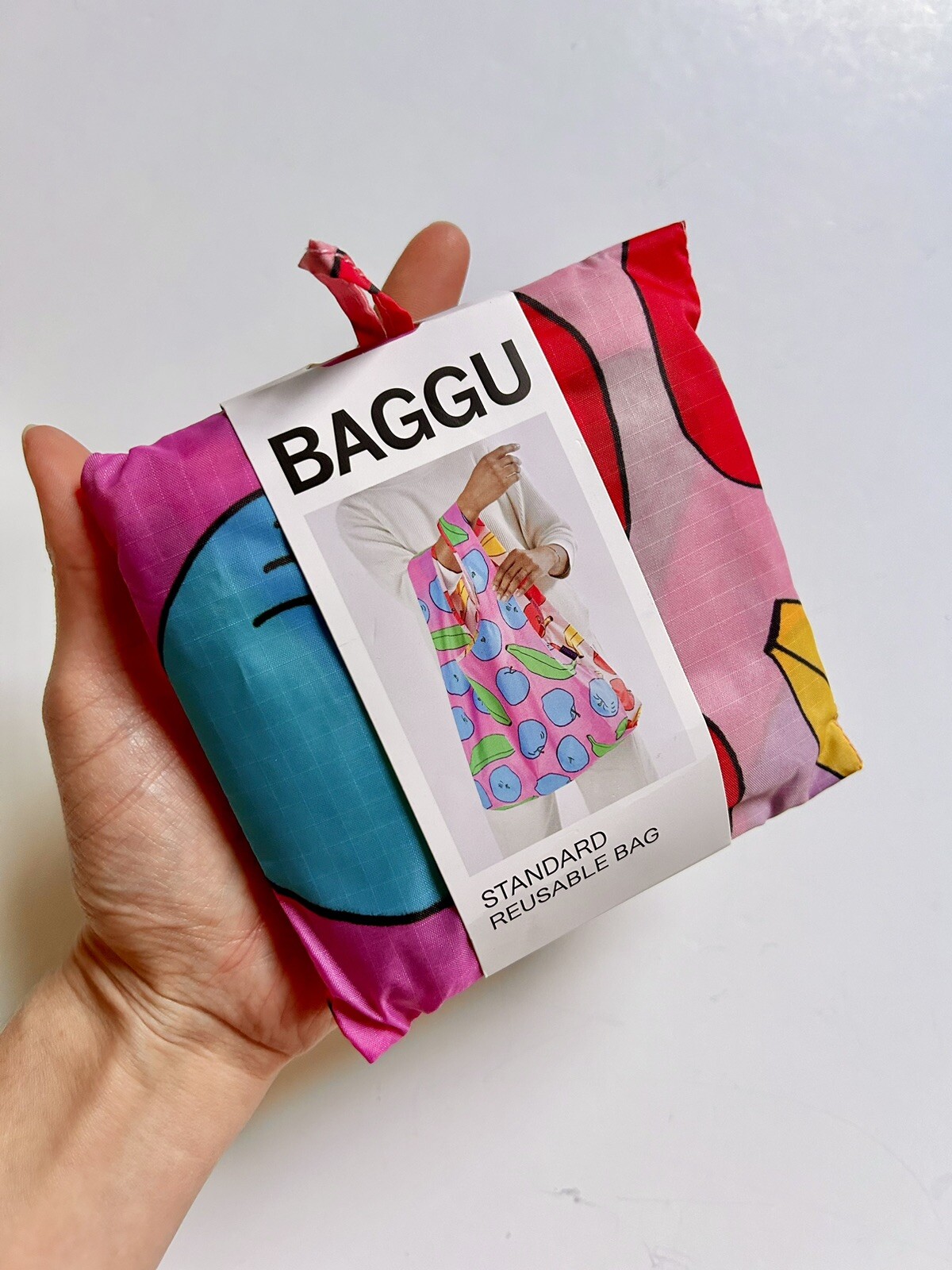 NEW! Baggu STANDARD BAG in “Apples & Bananas Mix” — Washable Recycled Nylon