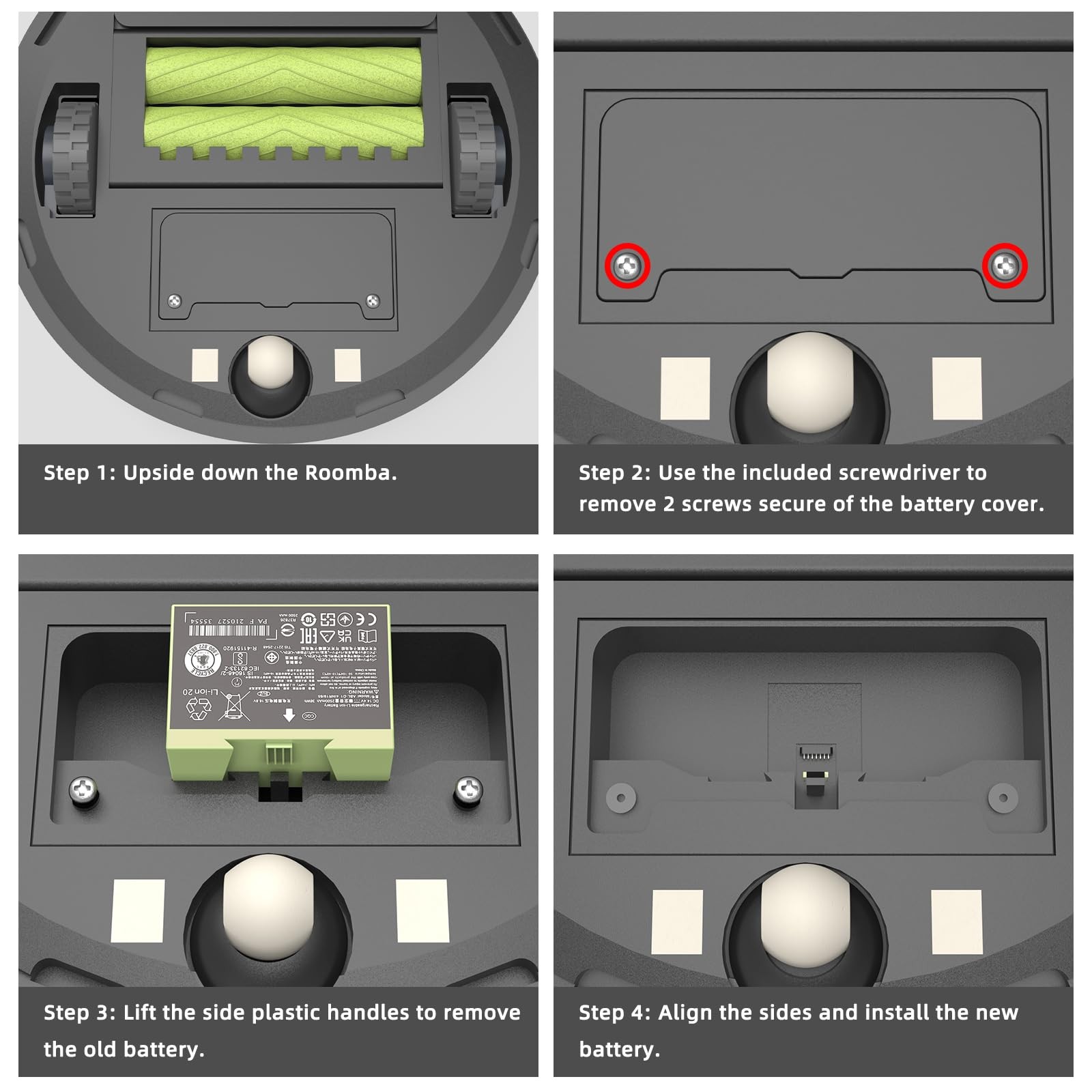 for iRobot Roomba e & i Series ABL-D1 Battery Replacement, Compatible with Ro…