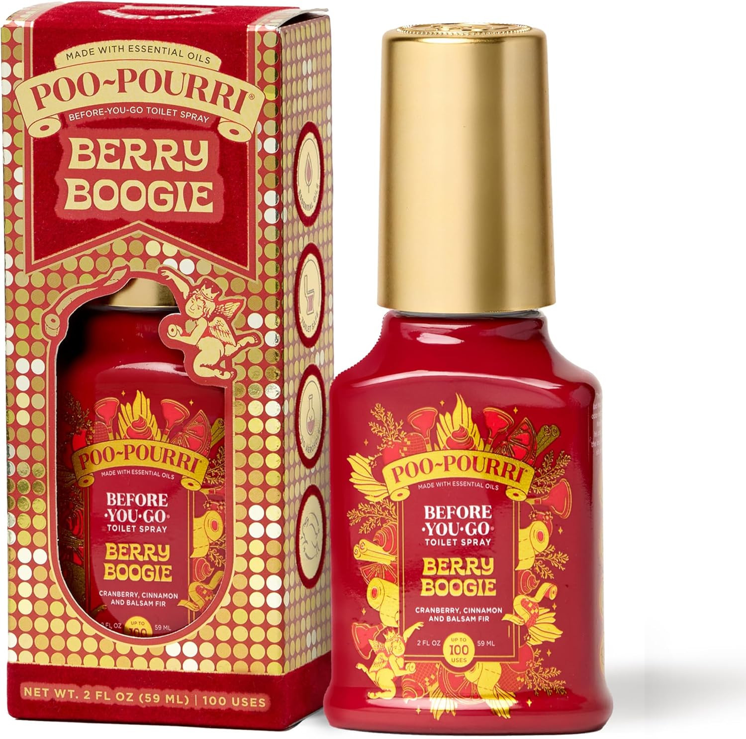2X Poo-Pourri Holiday Before-You-Go Toilet Spray, Berry Boogie, 2 Fl Oz