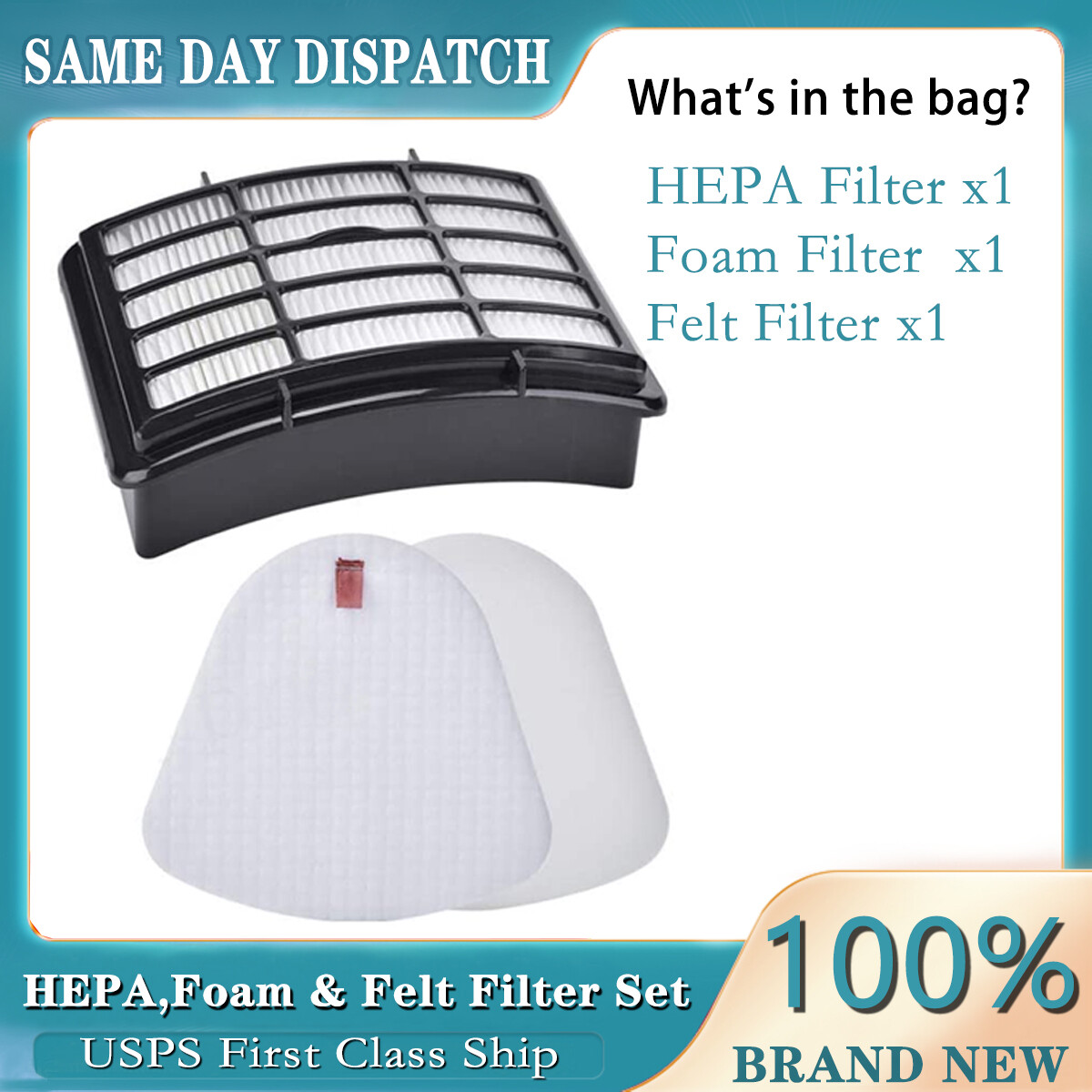 HEPA Filter & Foam Filter Sets For Shark Navigator Lift-away NV350 NV351 NV355