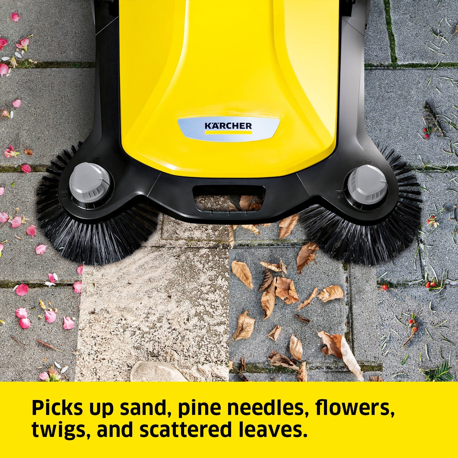 Karcher S6 Twin, Push Sweeper, 10 Gal, for Driveway, Sidewalk, Garage – NEW