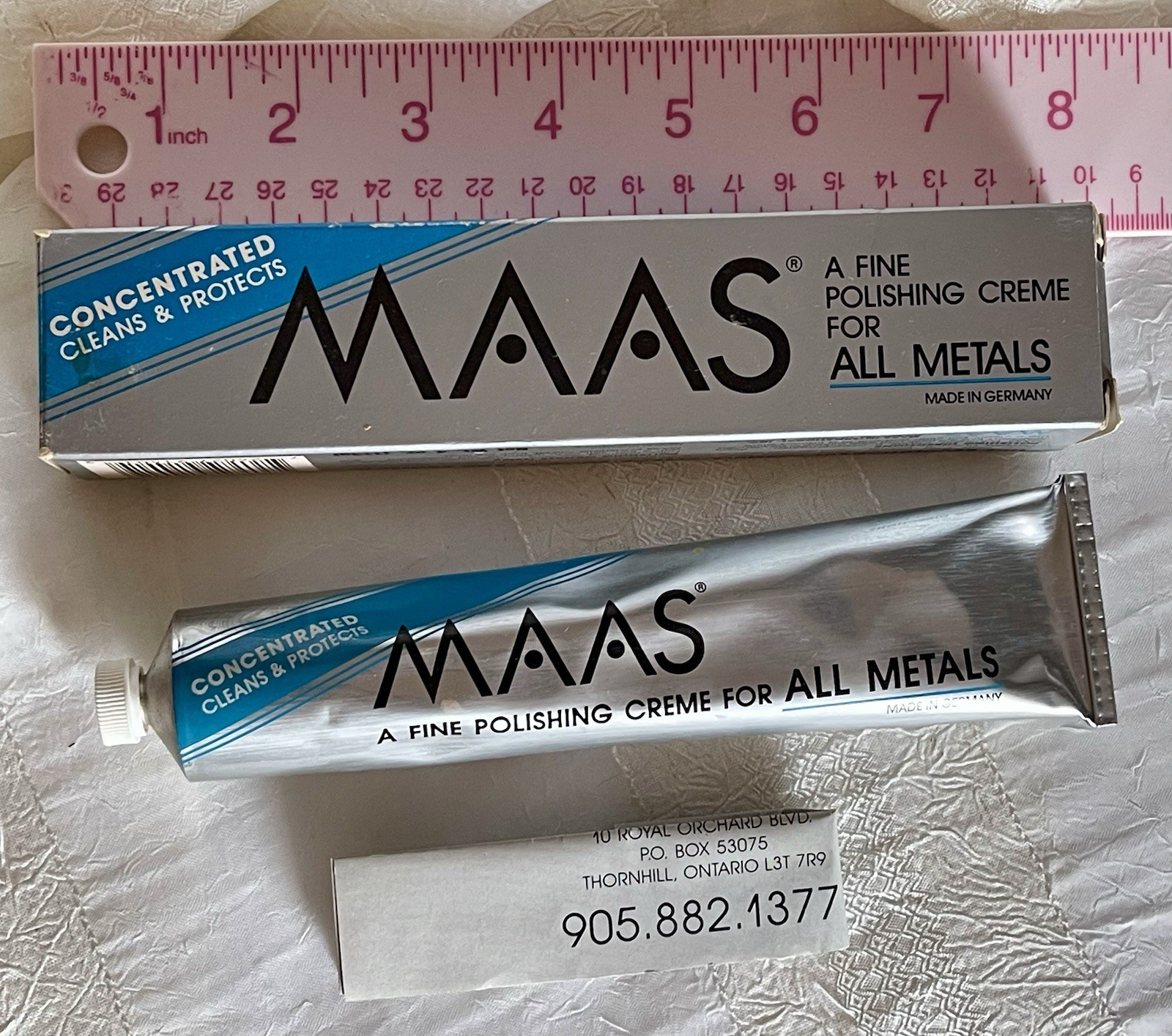 MAAS Fine Polishing Creme For All Metal 4 Oz Concentrated Germany *READ