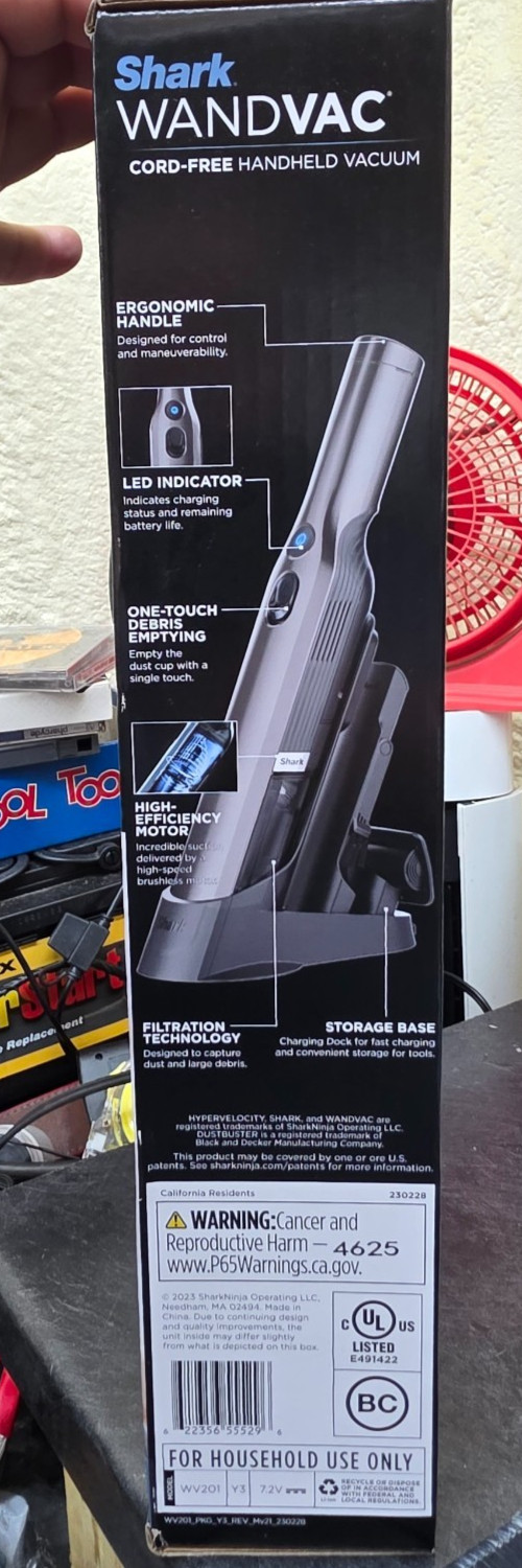 Shark WV201 WANDVAC Cordless Hand Vacuum Lightweight 1.4 lbs *NEW*
