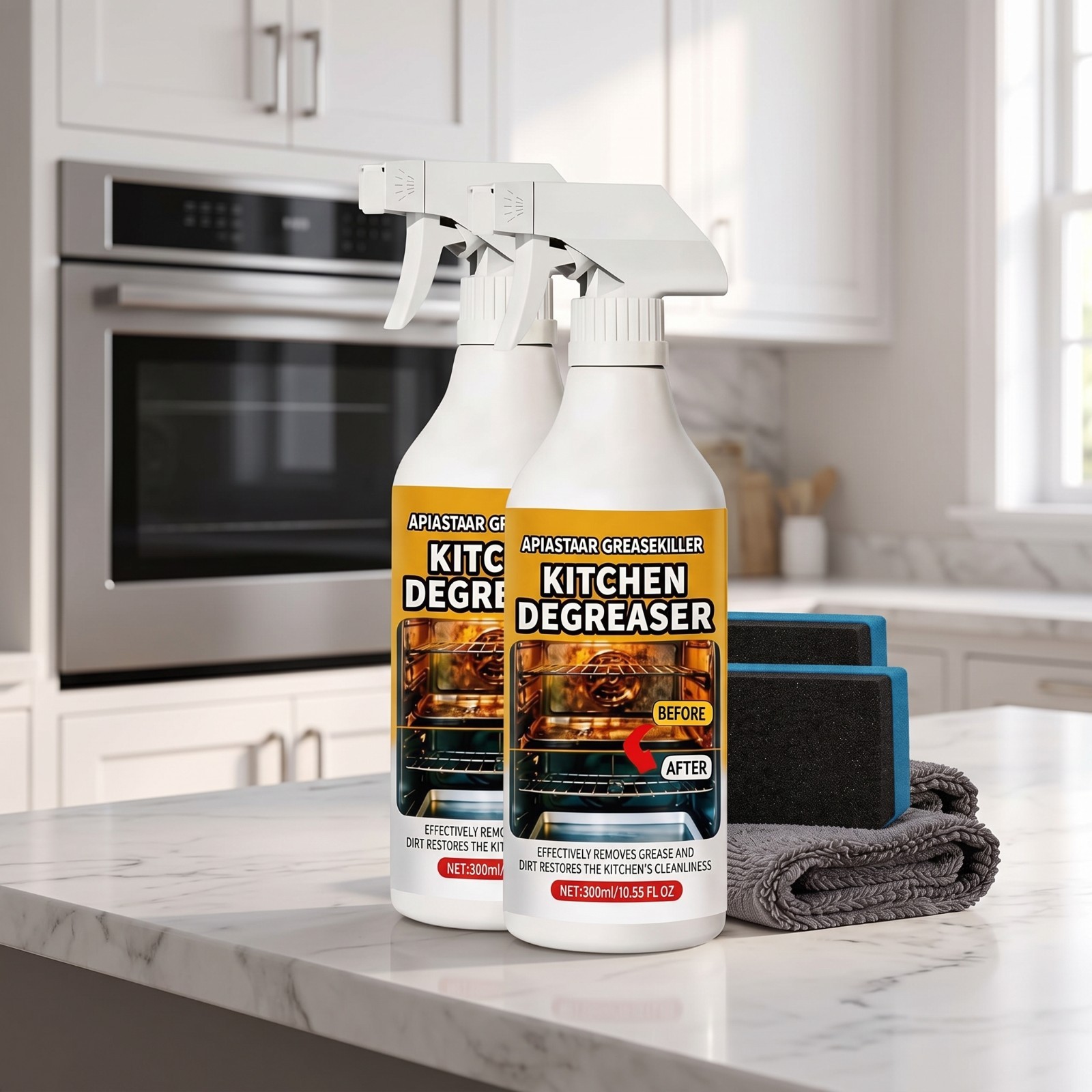 Apiastar Greasekiller Spray Heavy Duty Degreaser Multi-Use for Grills 300ml