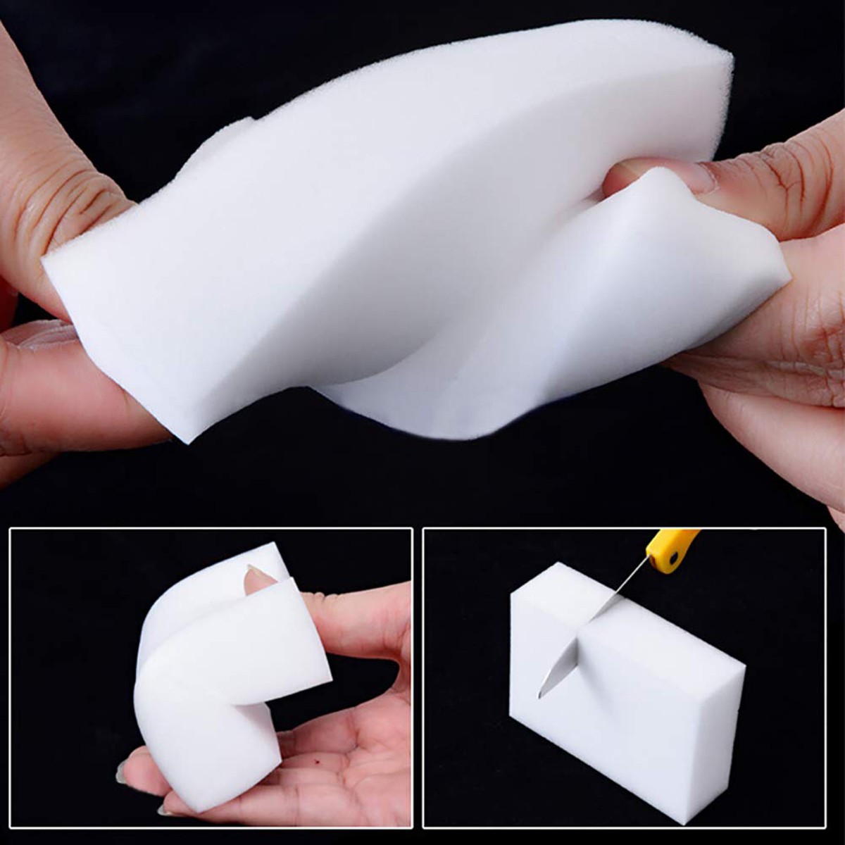 Melamine Cleaning Sponge, Multi-function Foam Pads for Stain Removal, 3 Sizes