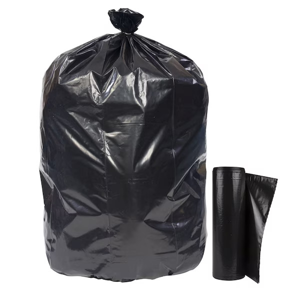 Plasticplace 60 Gallon Black Contractor Trash Bags, 2.0 Mil, 50 Count