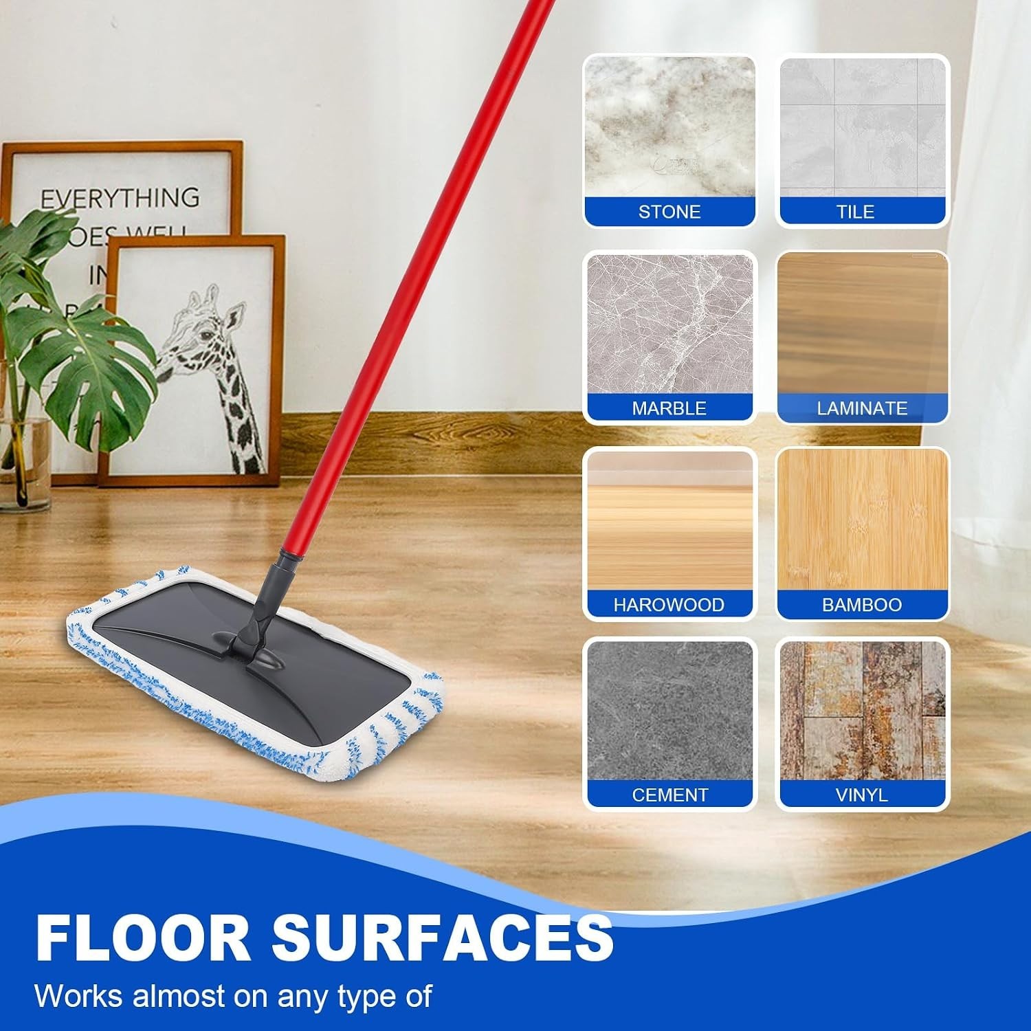 2-Pack Reusable Microfiber Mop Pads for Oceda 15×8 Mops – Ultimate Cleaning