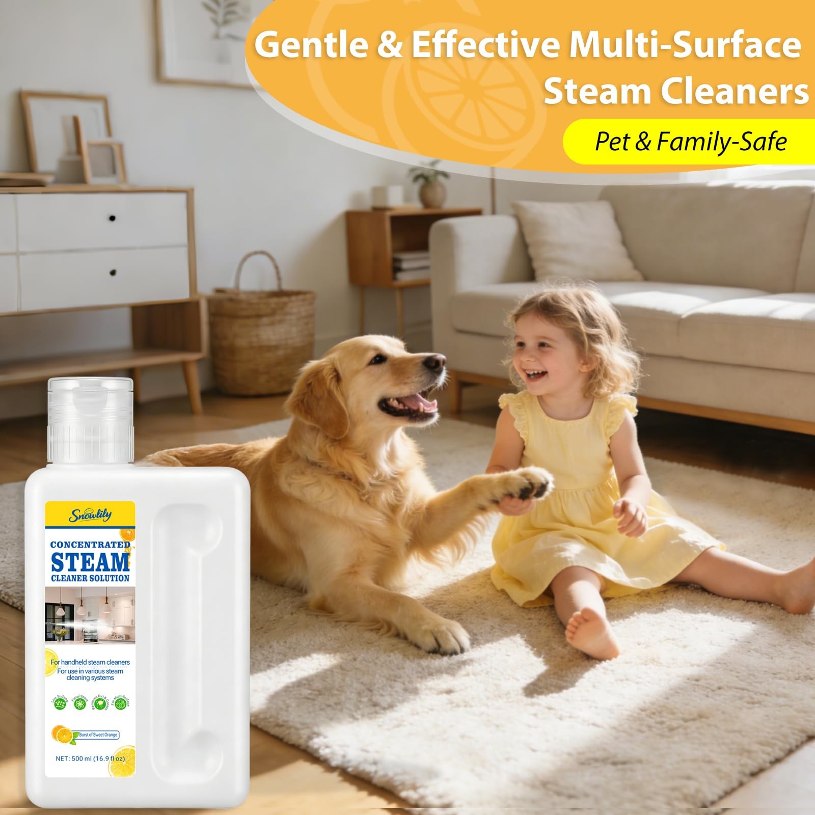 20X Concentrated Multi-Surface Steam Mop Solution with Demineralized Water fo…