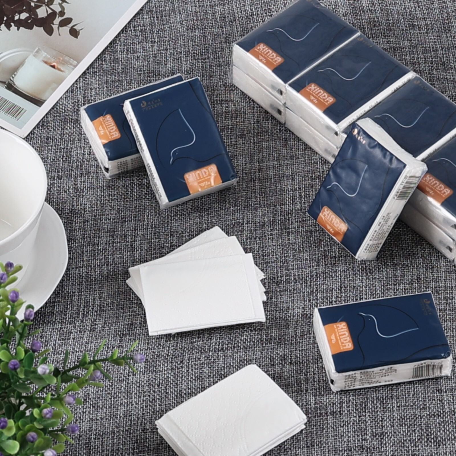 480 Pack 4-Ply Mini Soft Facial Tissues Pocket Tissue Paper Travel Size Tissue