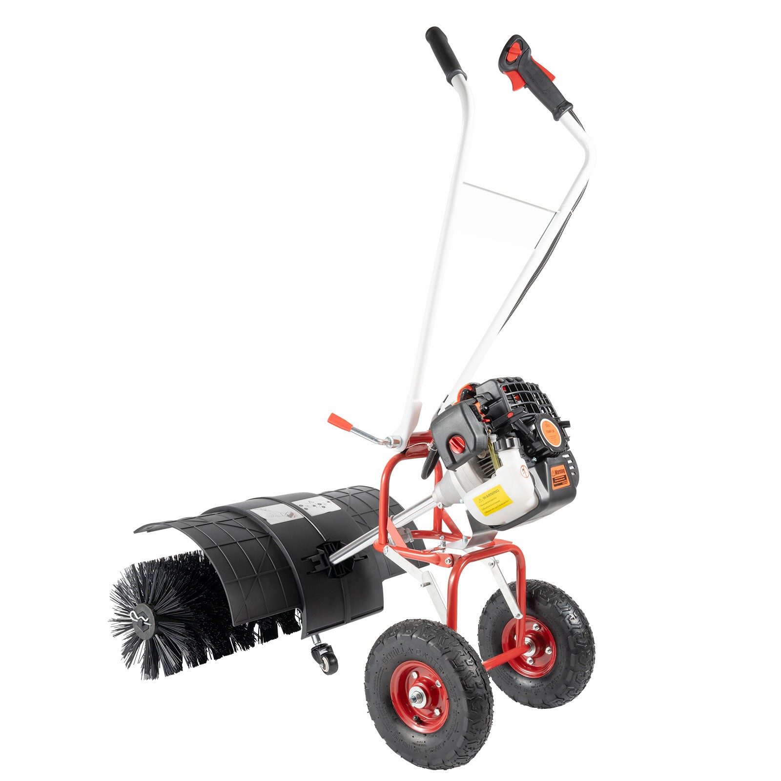 52CC Walk Behind Driveway Power Broom Snow Sweeper Artificial Grass Cleaner