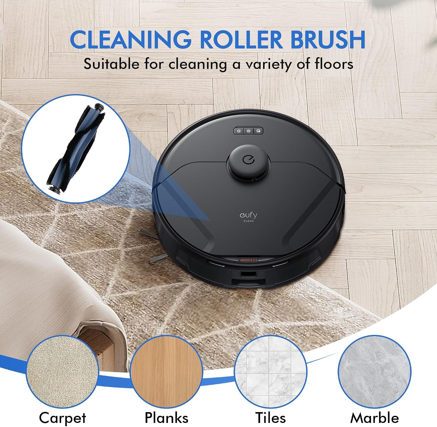 4 Pack X10 Main Brush Accessories Fit for eufy X10 Pro Omni Robot Vacuum 1