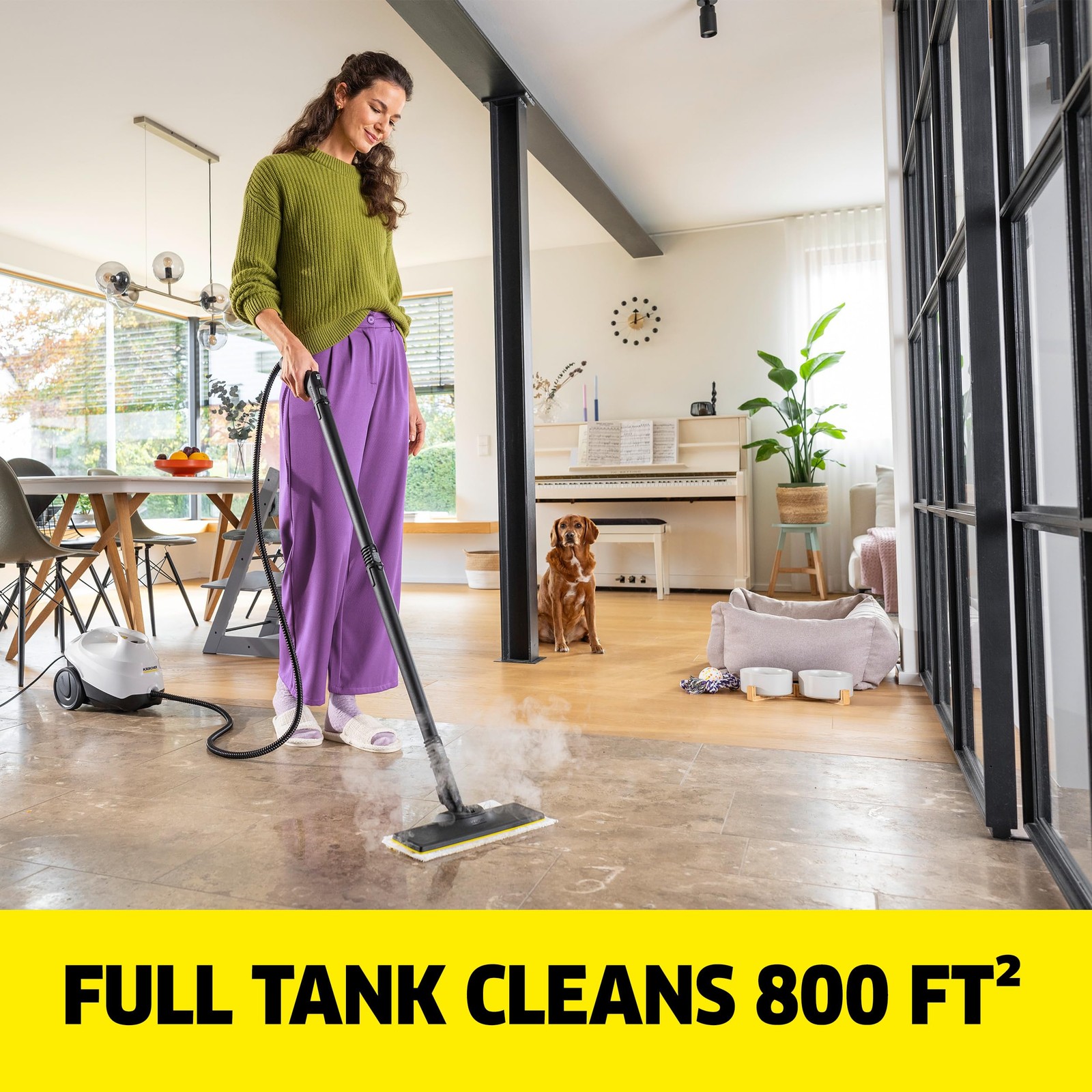 Kärcher Steam Cleaner SC 3 EasyFix, 40 Sec Heat-up, Chemical-Free