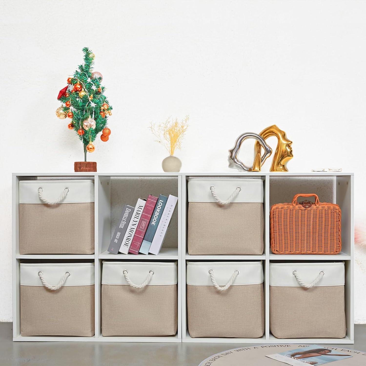 13 Inch 6 Pack Foldable Fabric Storage Cubes with Handles | Home Cube Storage