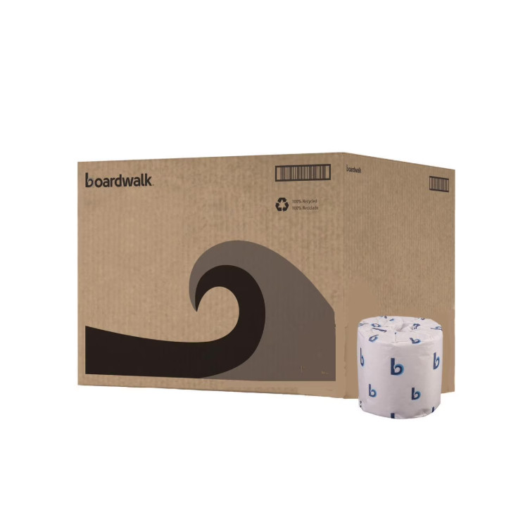 Boardwalk 2-Ply White Toilet Tissue, 400 Sheets Per Roll, 96 Rolls Per Carton