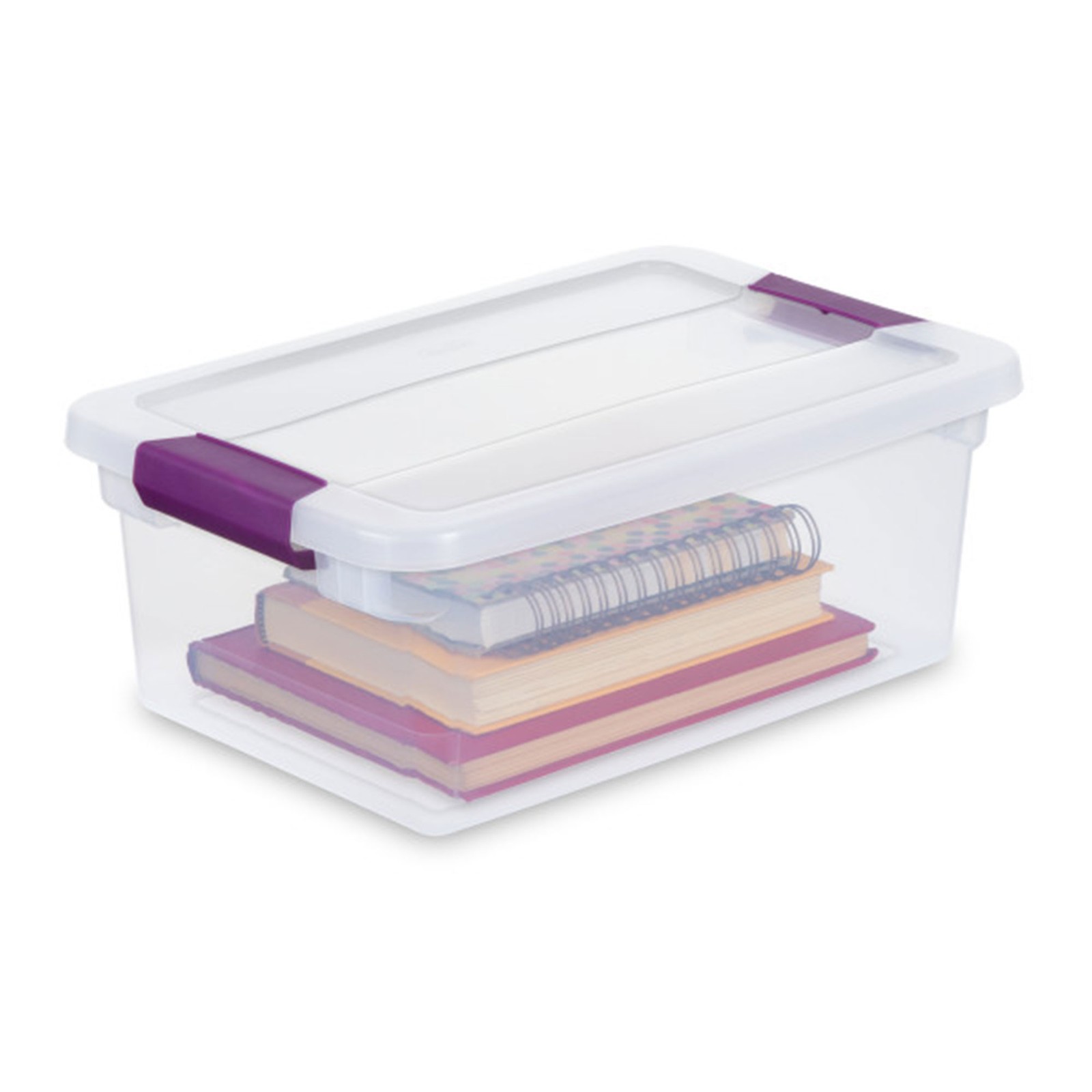 Sterilite 15 Qt. Plastic Stackable Storage Container with Lid, Clear (12 Pack)
