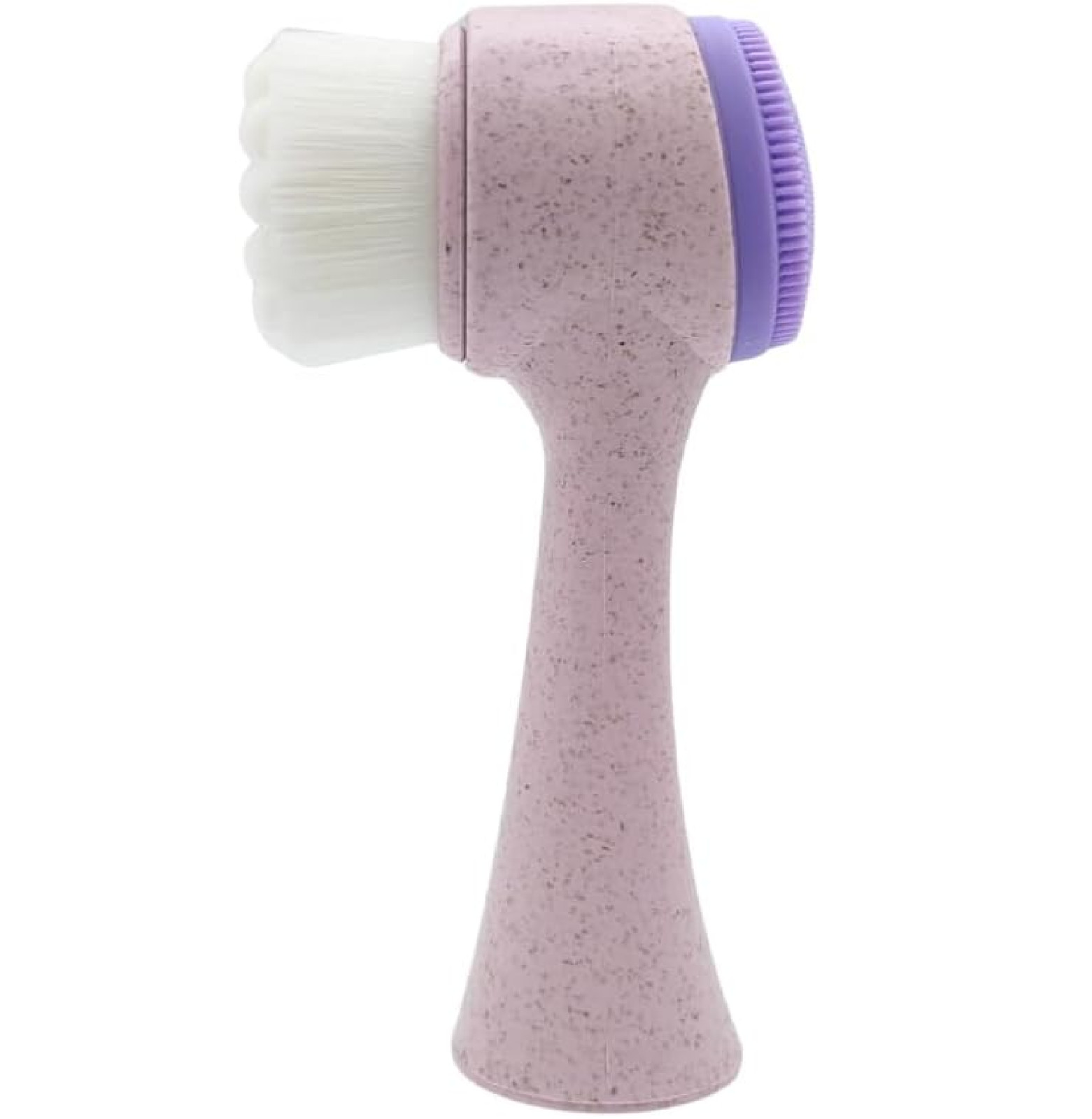 Lindo Eco Clean Face Brush (Light Purple) | Dual-Sided Manual, Exfoliating, Eco-