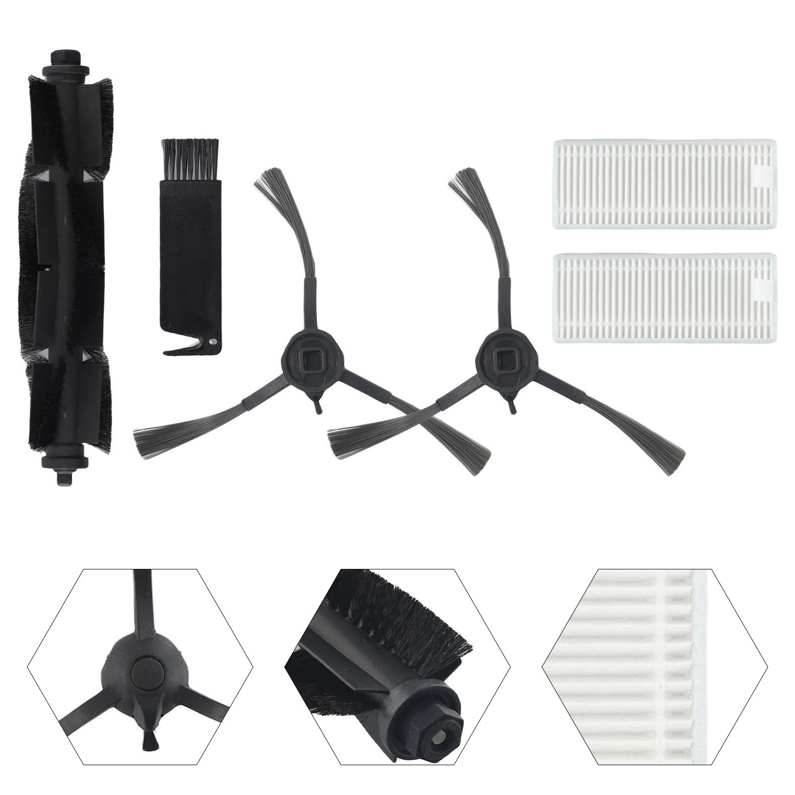 For 360 S8 S8 Plus Robot Vacuum Cleaner Roller Brush Side Brush Filter Set