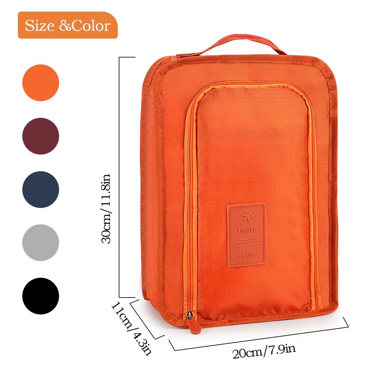 Travel Shoe Bags Zip Pouch Storage Organizer Waterproof Bag Shoes Carry Case Box
