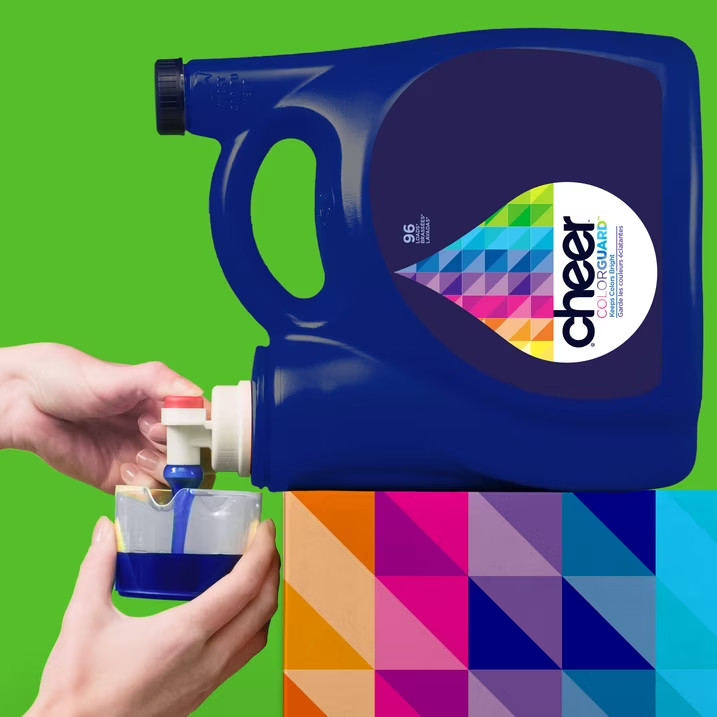 Cheer Liquid Laundry Detergent, HE Compatible, 154 fl oz, 107 Loads