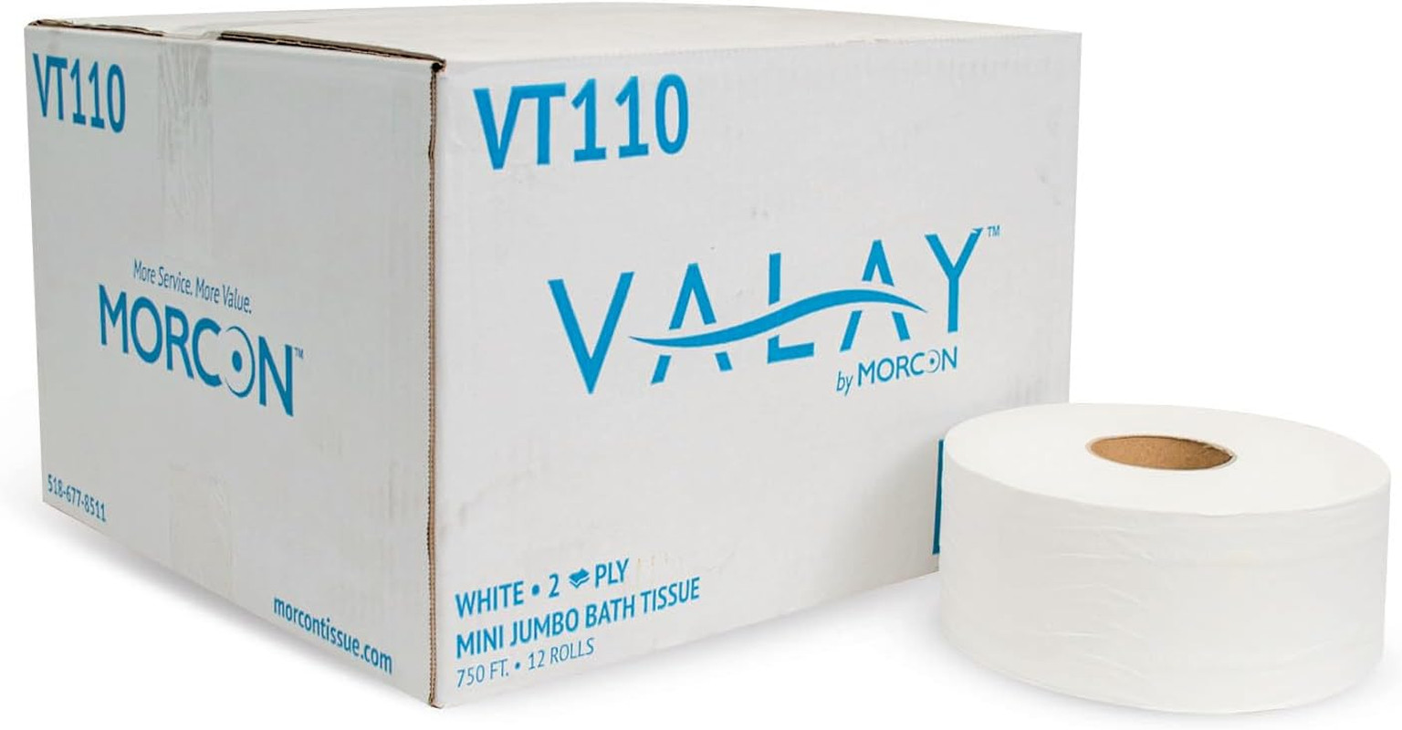 Paper VT110 Morsoft Millennium Jumbo Bath Tissue, Septic Safe, 2-Ply, White, 750