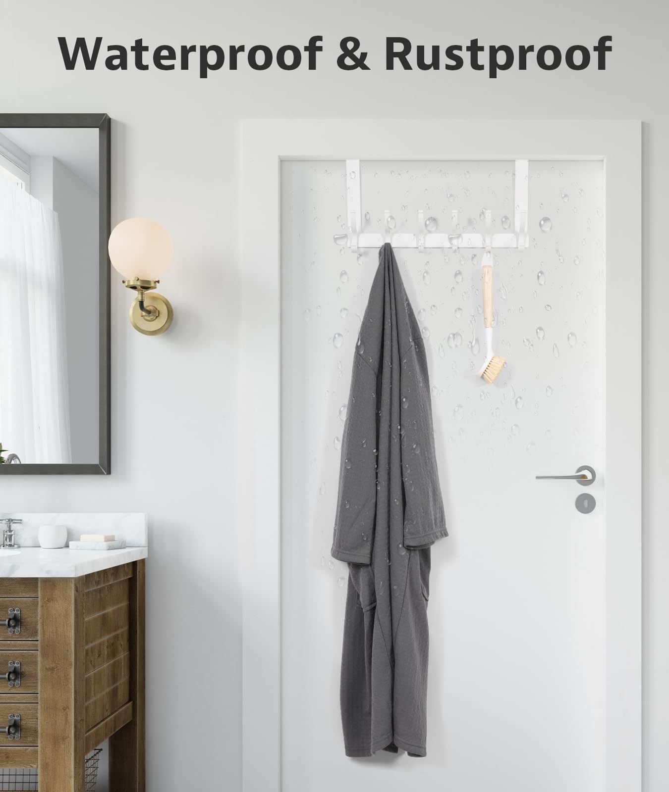 Optish Over The Door Hooks, Hanger Hooks for Hanging, 1 Pack, White