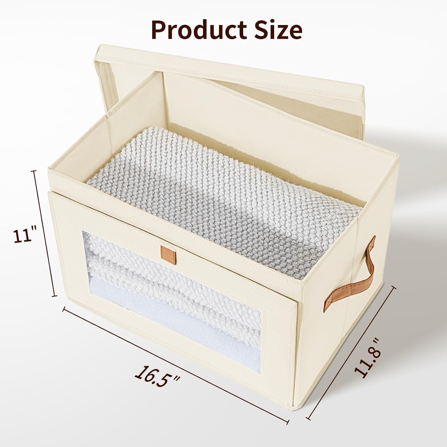Large Closet Storage Organizer – Clothes Storage Bins with Handles & Window, …