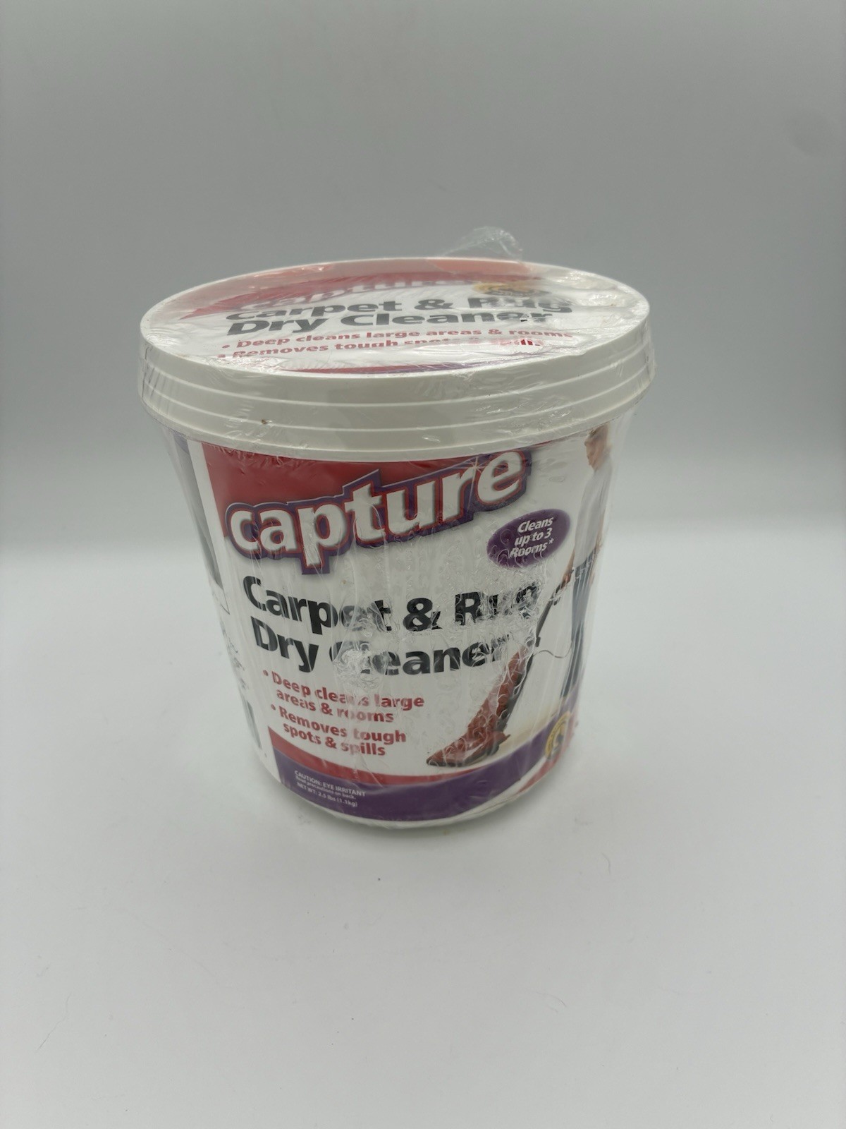 Capture Carpet & Rug Dry Cleaner Powder 2.5 lbs Deep Clean Stain Remover Tub New