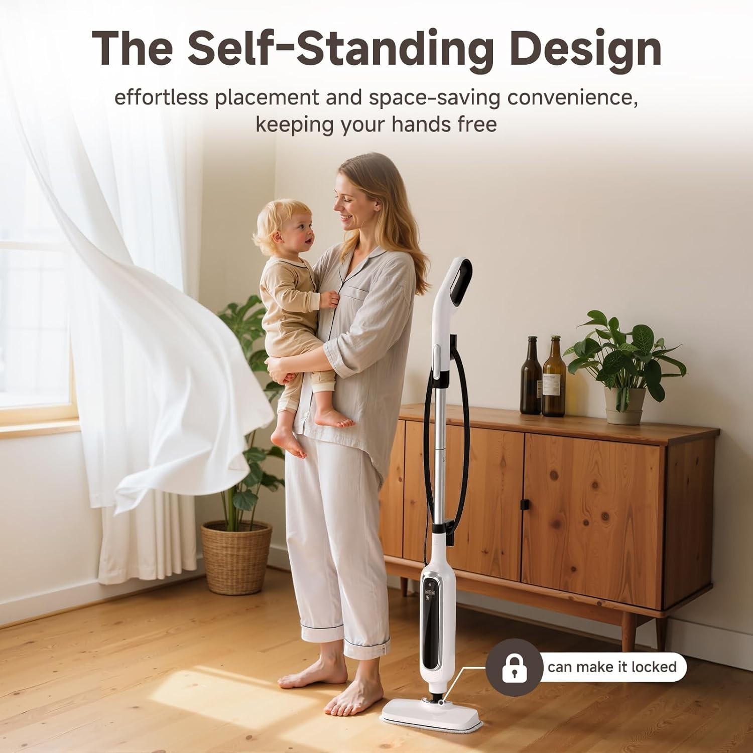 12-in-1 Steam Mop, Detachable Handheld Steam Cleaner for Home, 23FT Cord, 3 S…