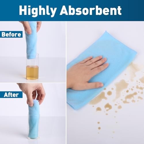 400 Pack Microfiber Cleaning Towels – Assorted Colors, 11.5×11.5 inches, Perfect