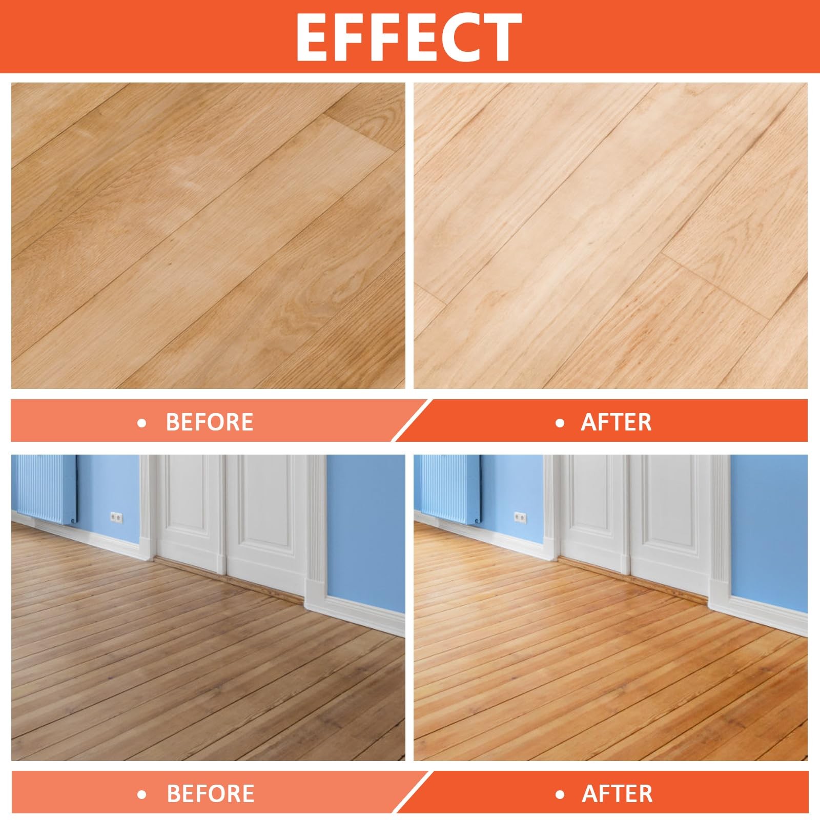 Wood Wax for Furniture, Paste Wax for Wood Floor Polish, Conditioner, Cleaner…