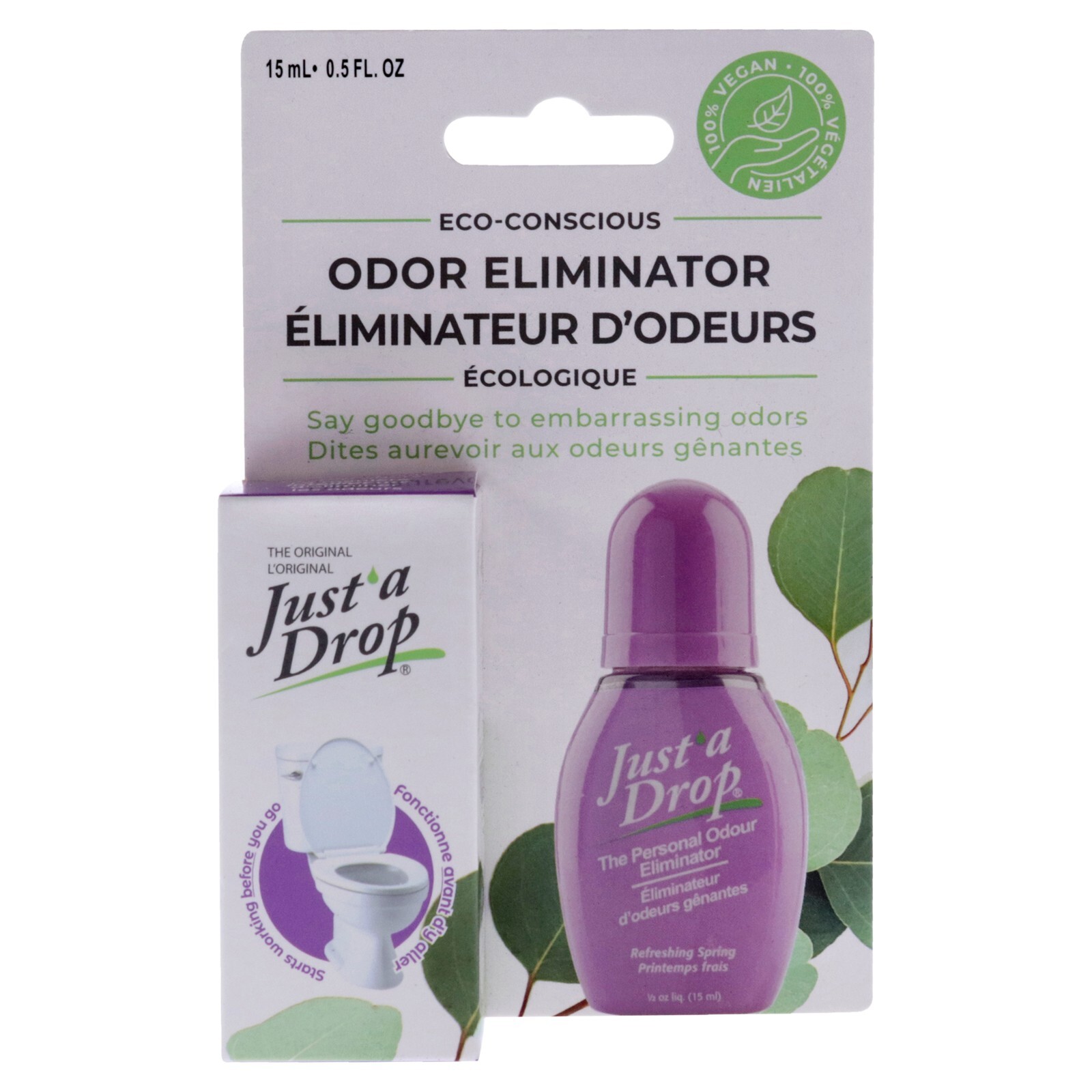 Just a Drop Odor Eliminator – Refreshing Spring by Prelam for Unisex – 0.5 oz