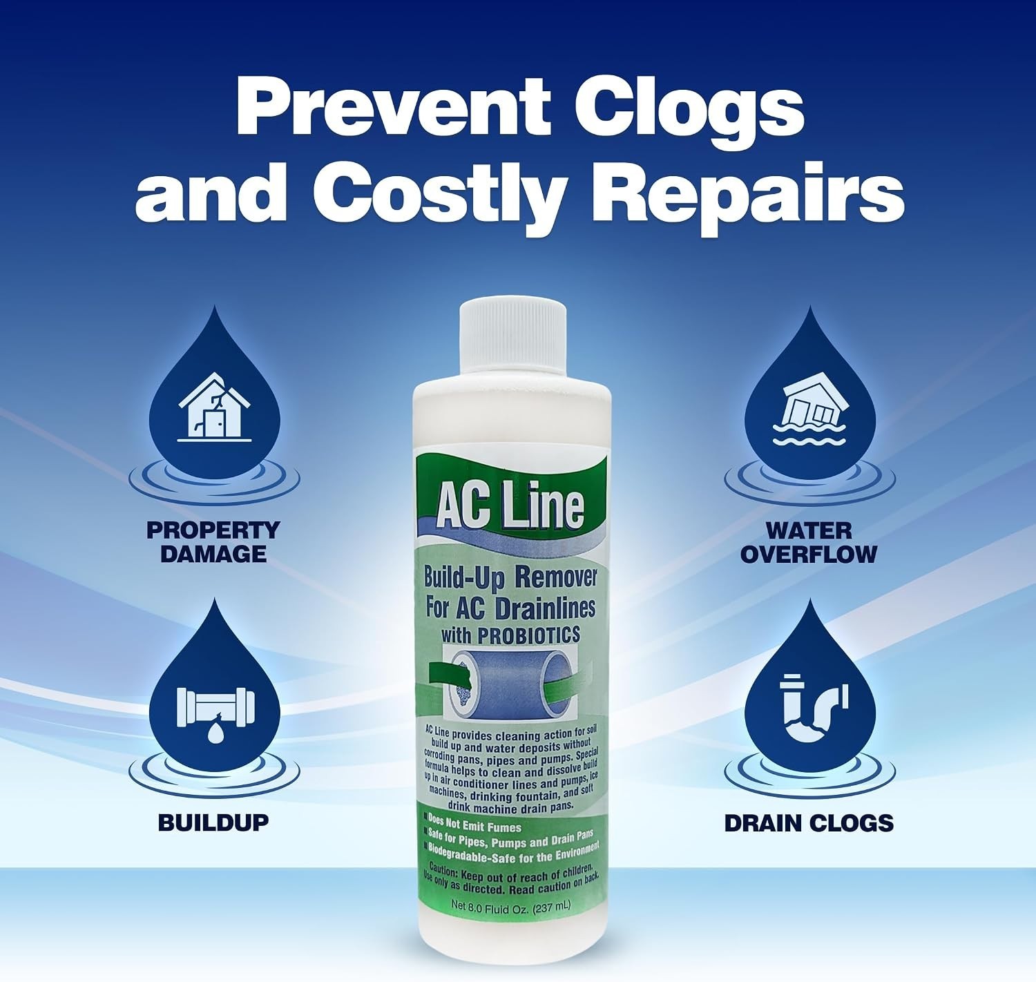 AC Drain Line Cleaner – 2 Pack / 6 Supply – Cleans HVAC drain lines, cleaner…
